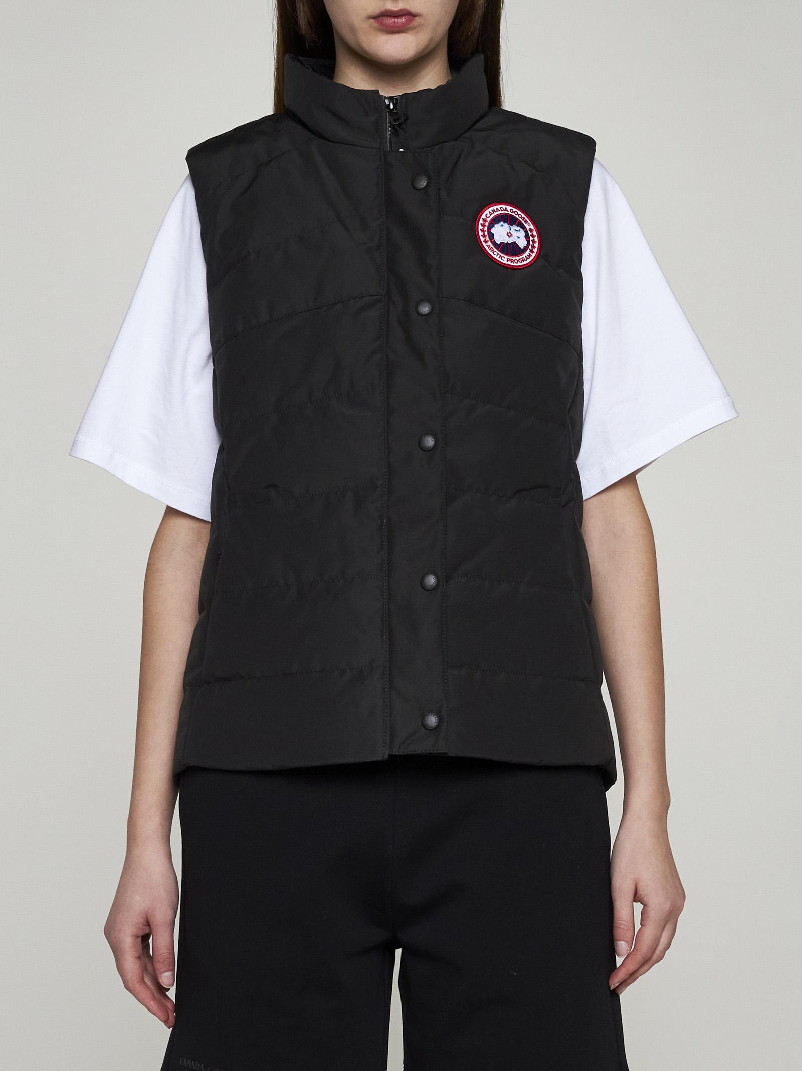 Shop Canada Goose Freestyle Quilted Nylon Down Vest In Black