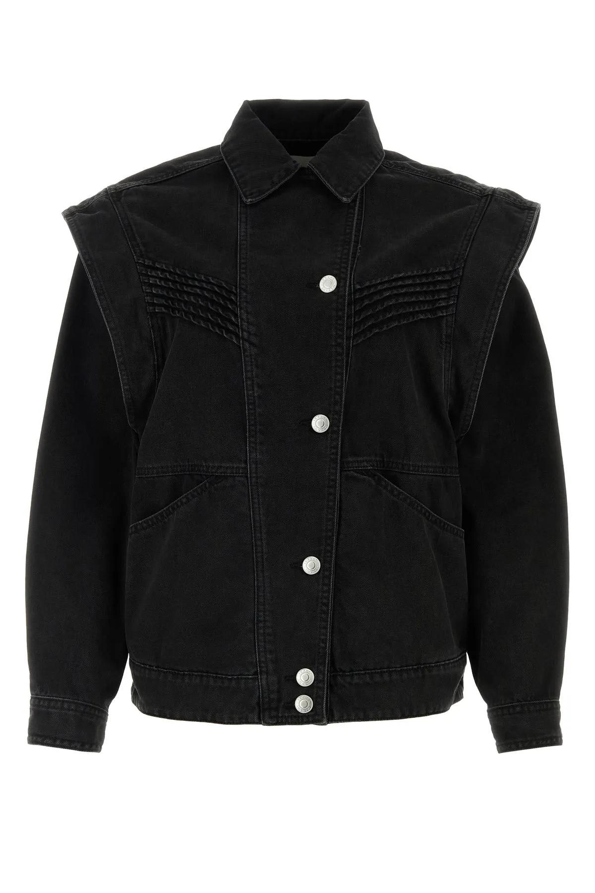 Shop Isabel Marant Black Denim Harmon Jacket