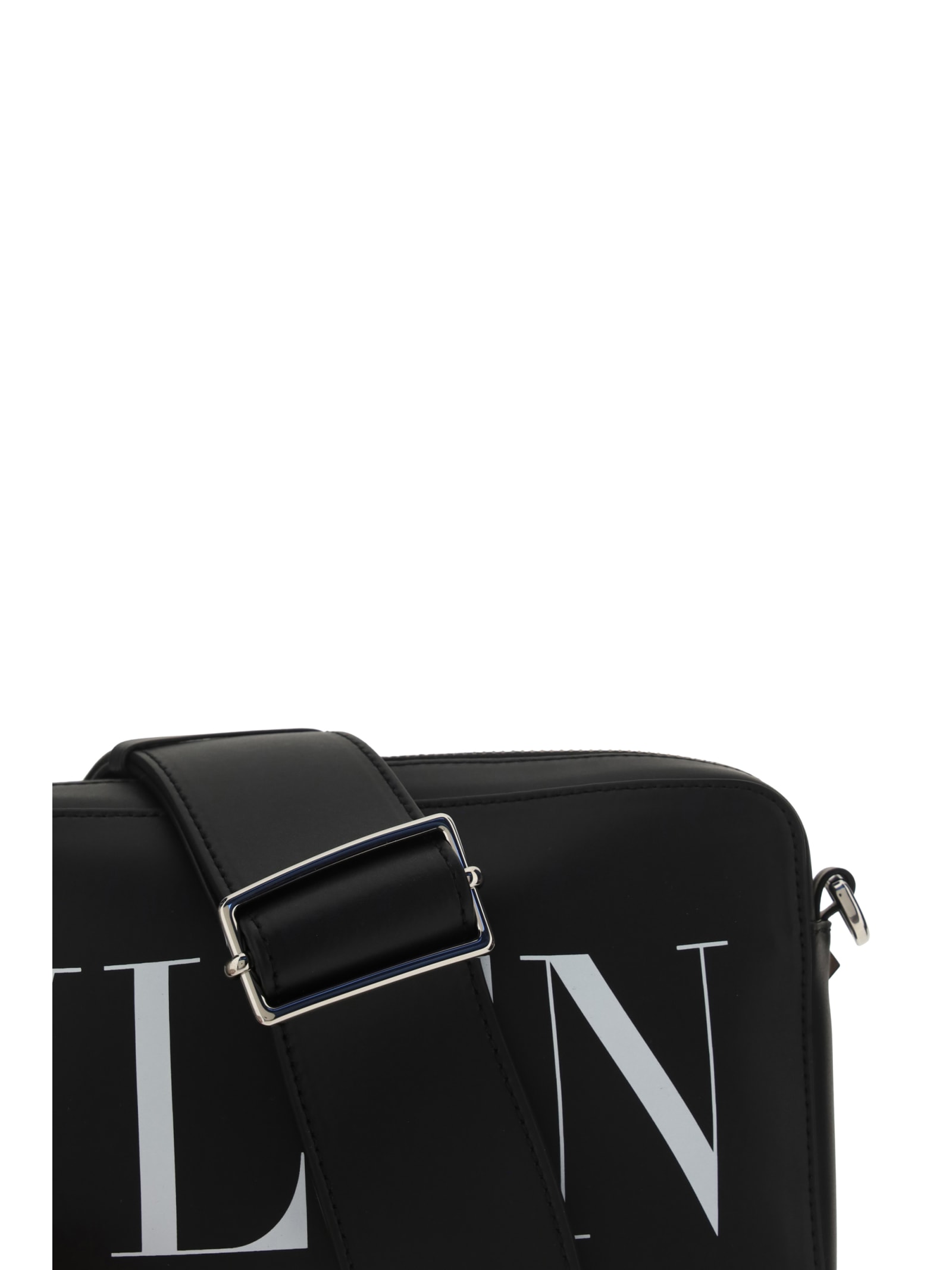 Shop Valentino Garavani Vltn Shoulder Bag In Black