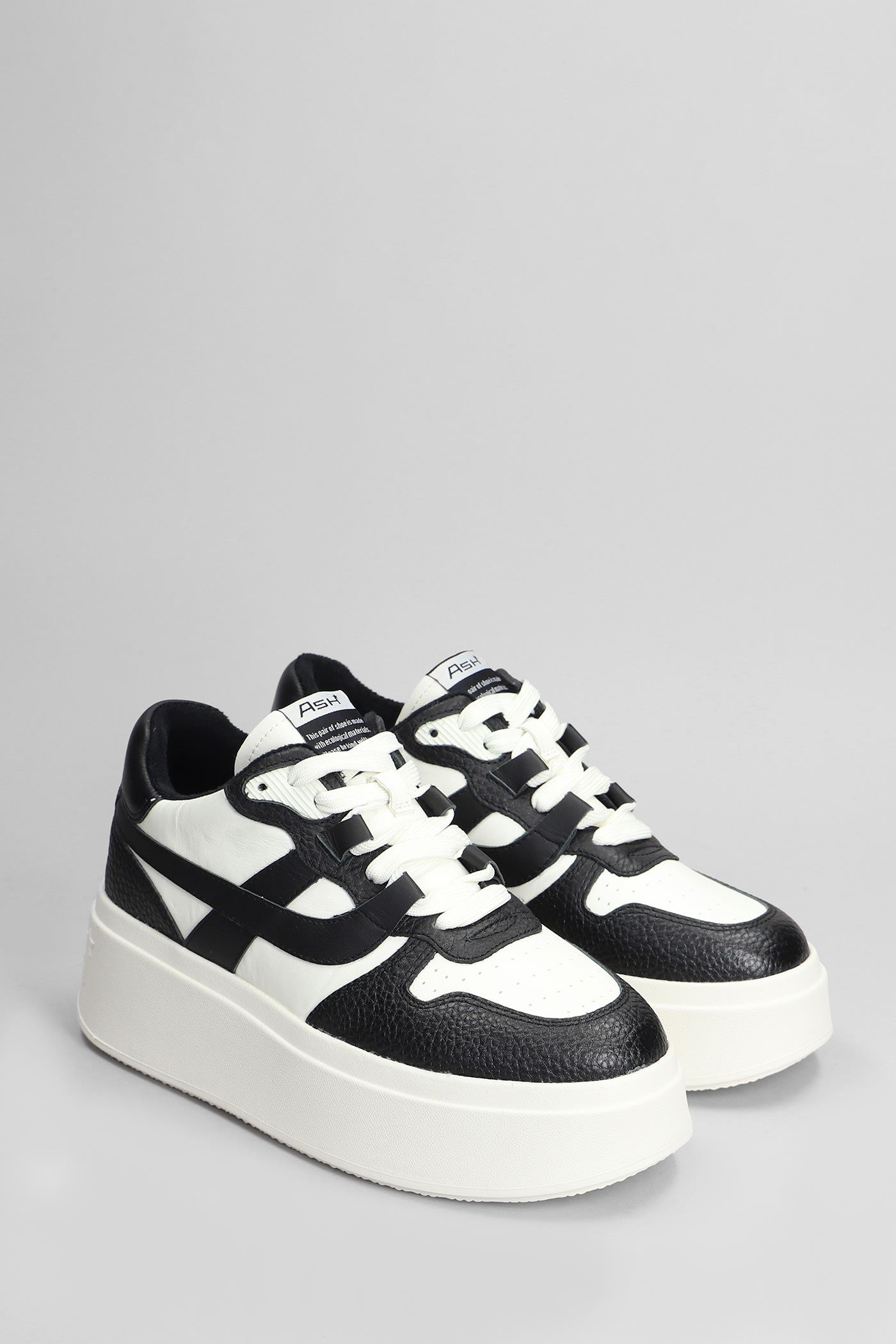 Shop Ash Match Sneakers In White Leather