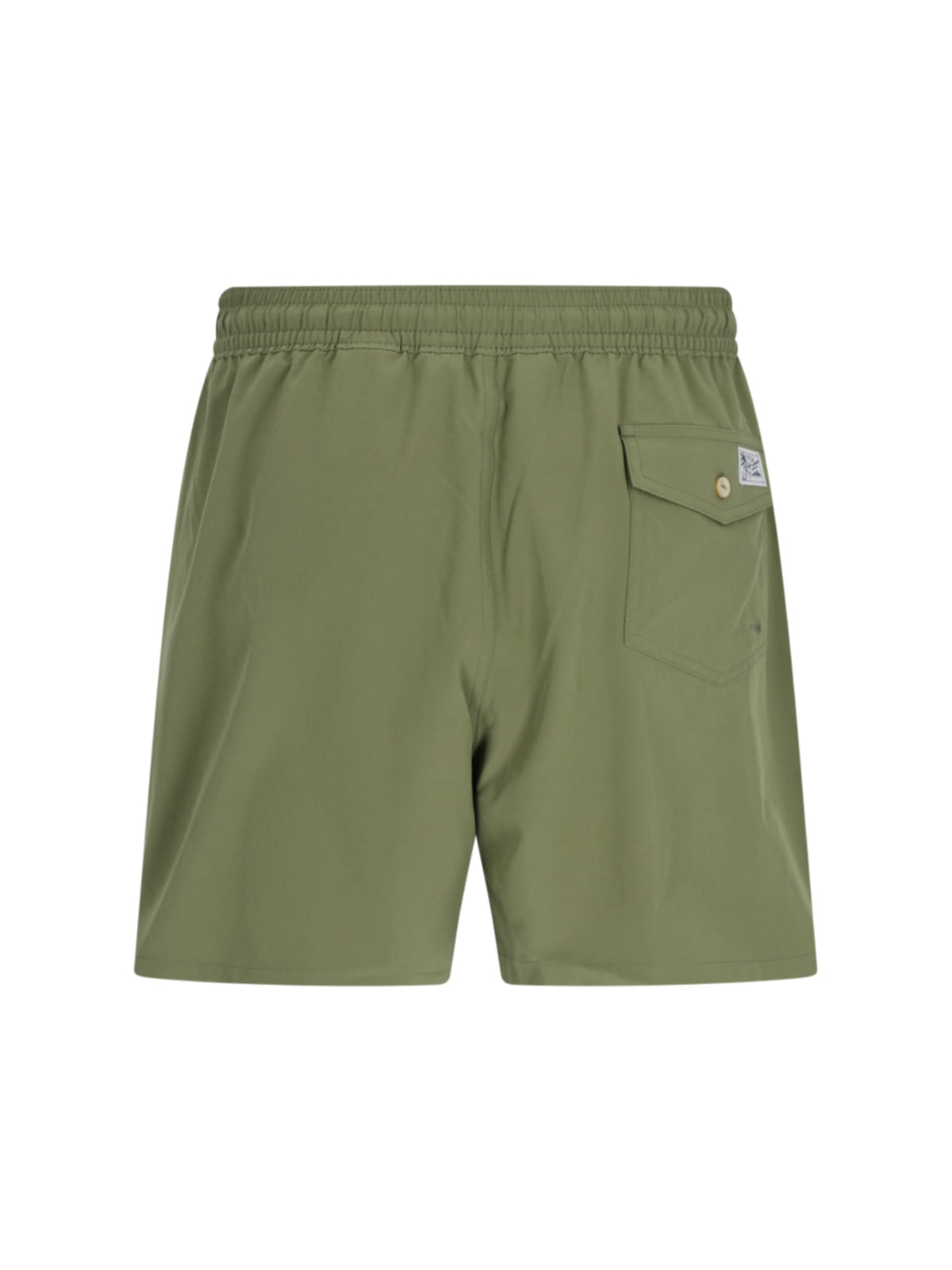 Shop Polo Ralph Lauren Traveler Swim Shorts In Green