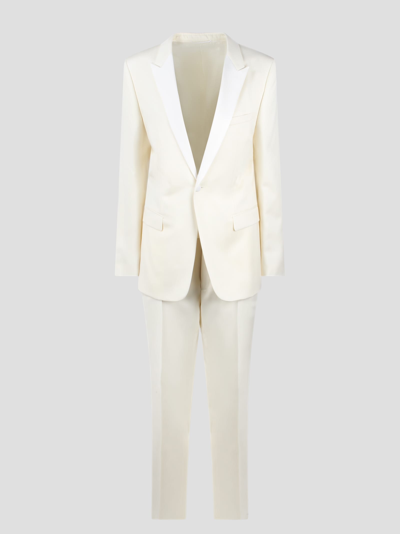 Shop Dior Tailored Single Breasted Suit In White