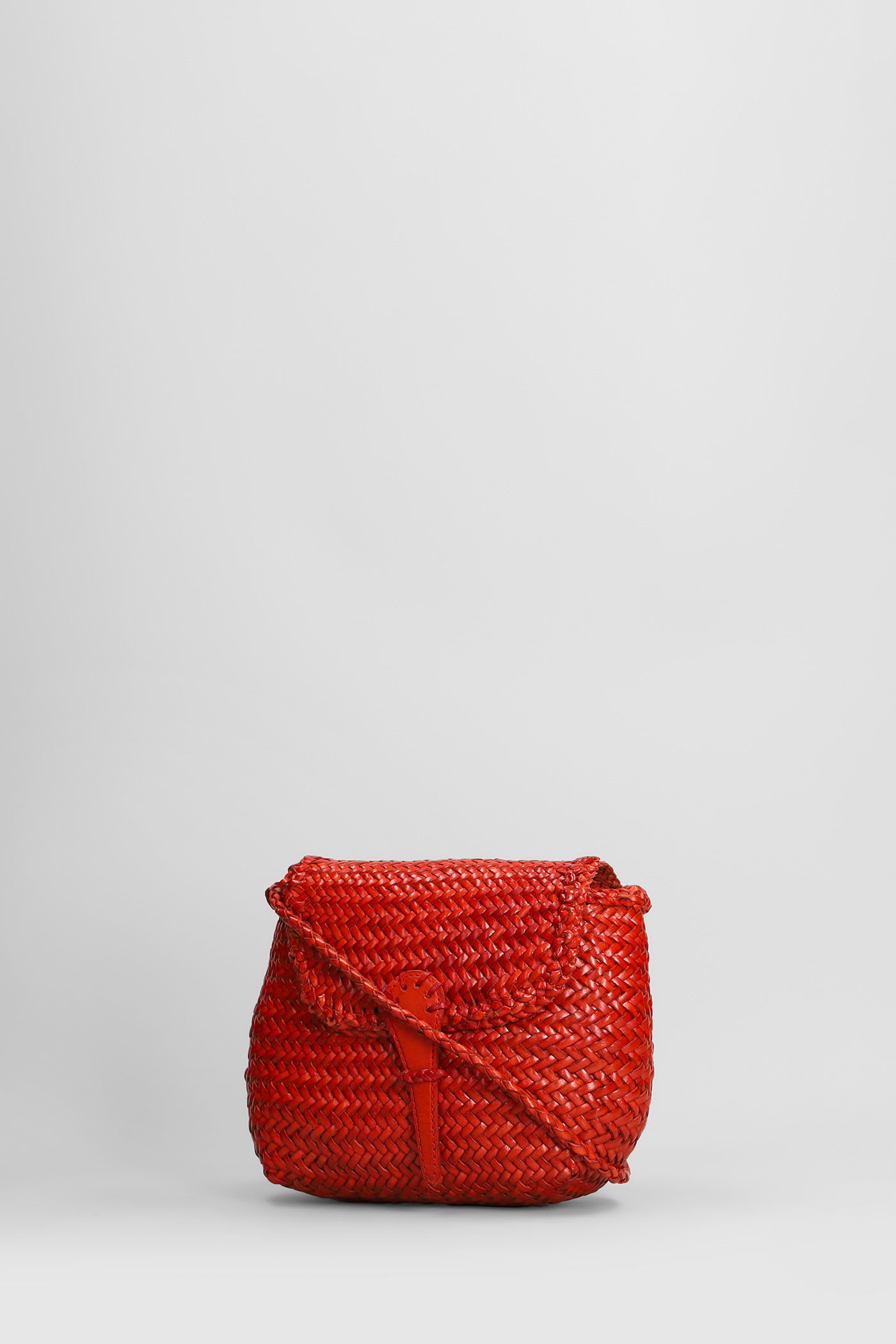 Dragon Diffusion Mini City Bag Shoulder Bag In Orange Leather In Red