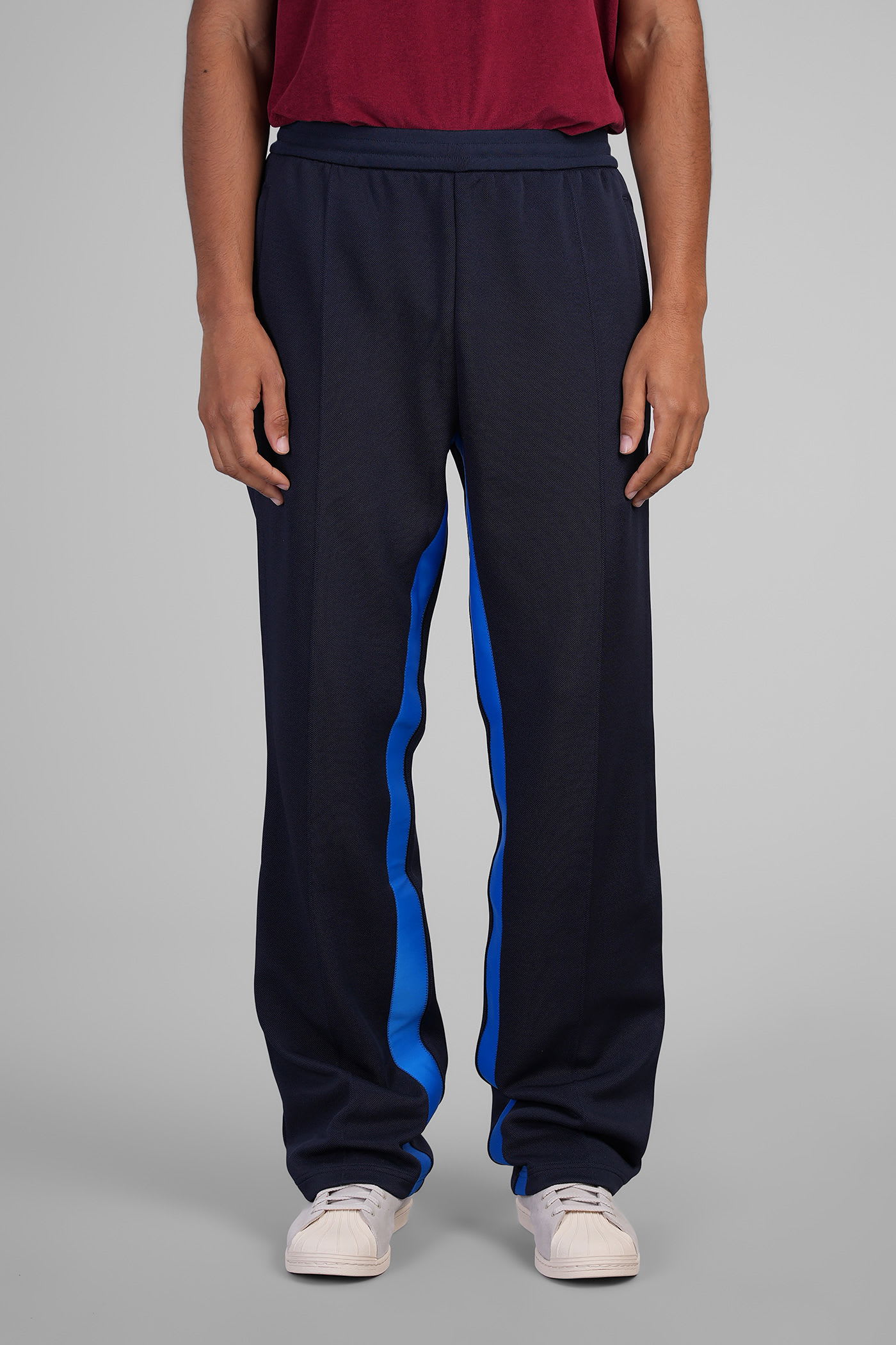 Adidas Originals Adidas X Wales Bonner Navy Blue Activewear Pants With Elasticized Waistband