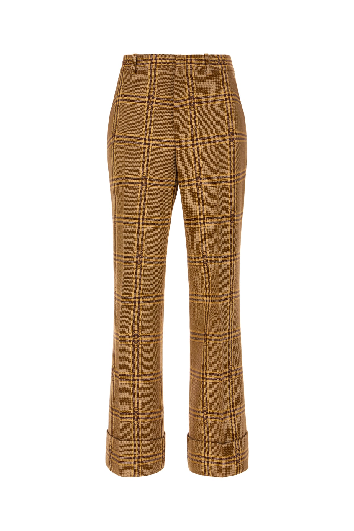 Gucci Embroidered Wool Pants In Pattern