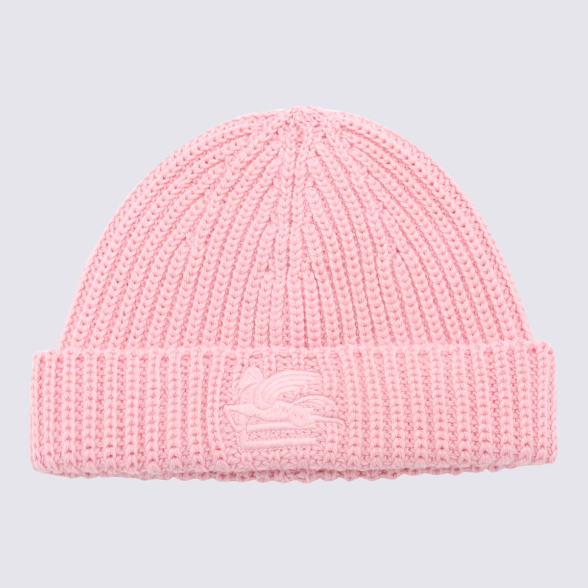Pink Wool Logo Beanie Hat