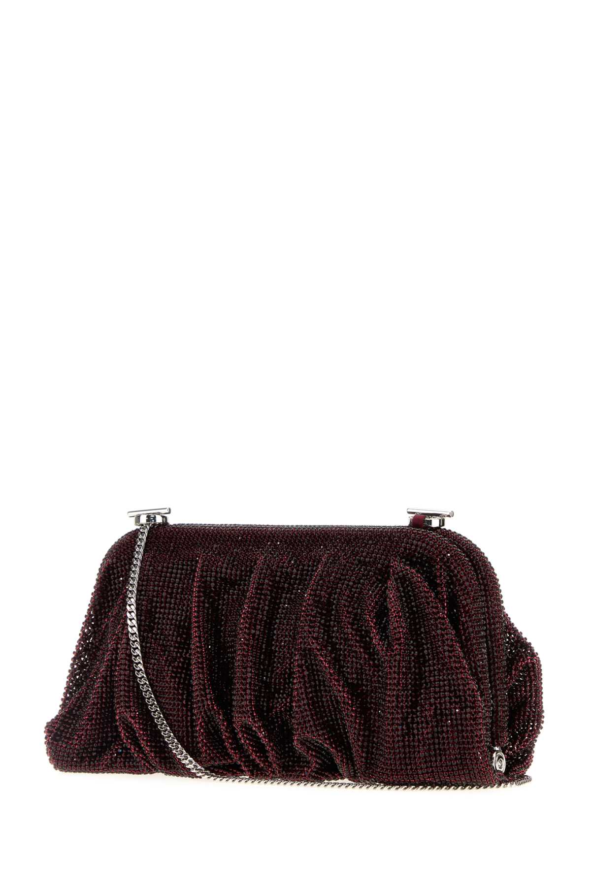 Benedetta Bruzziches La Grande Venus Crystal-embellished Pleated Clutch In Red