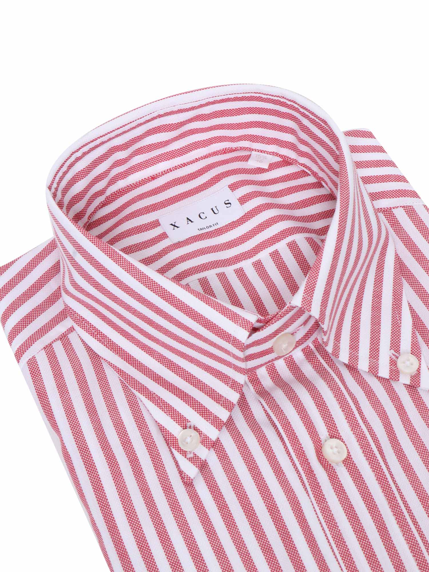 Shop Xacus Red Striped Shirt In Multicolor