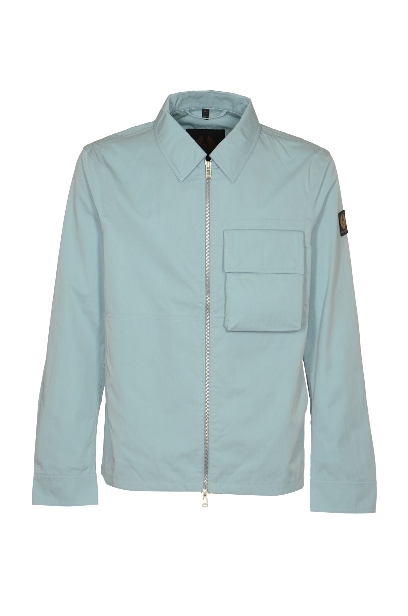 Shop Belstaff Pocket Detail Zip Jacket In Skyline Blue