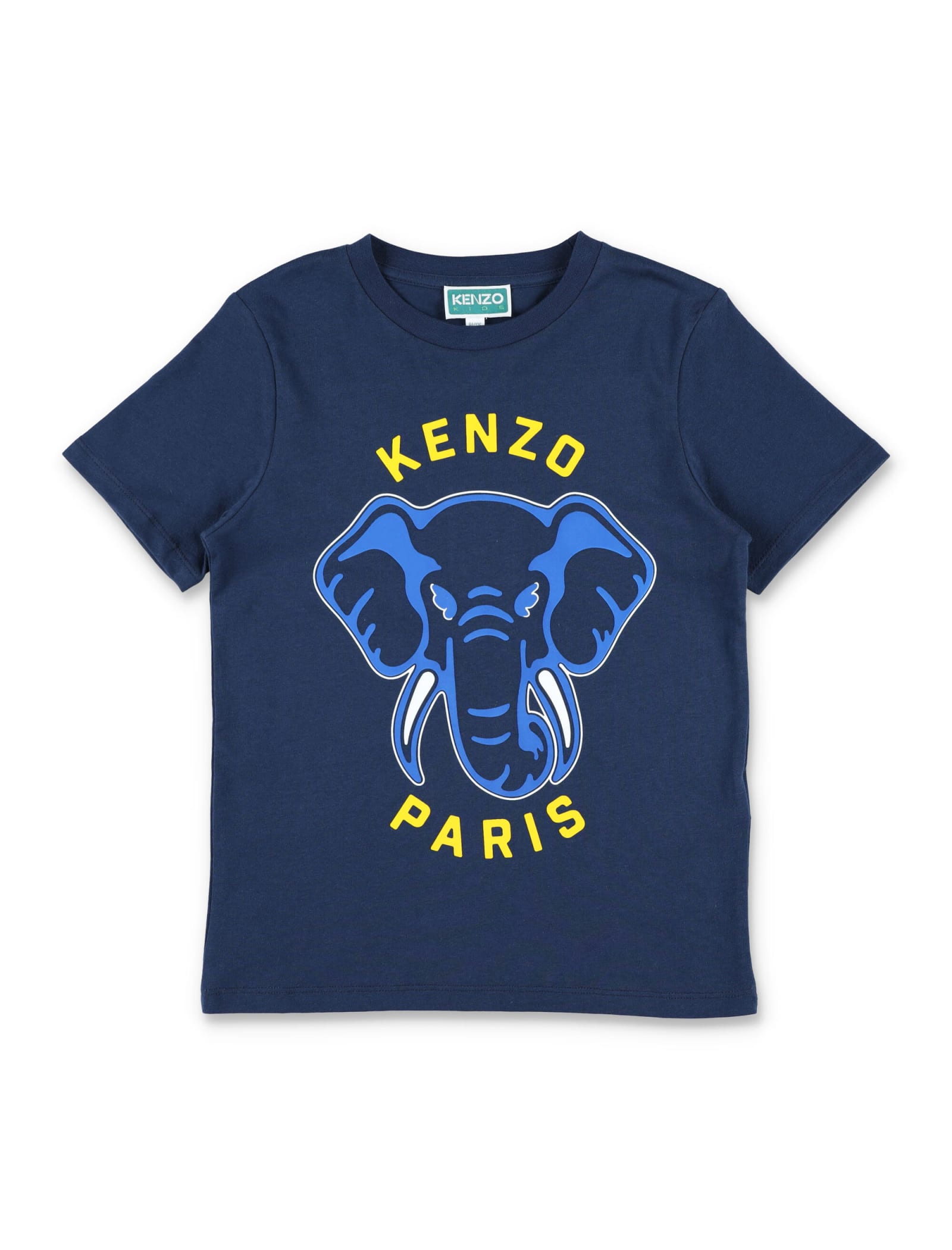 Kenzo Kids' Elephant T-shirt In Navy