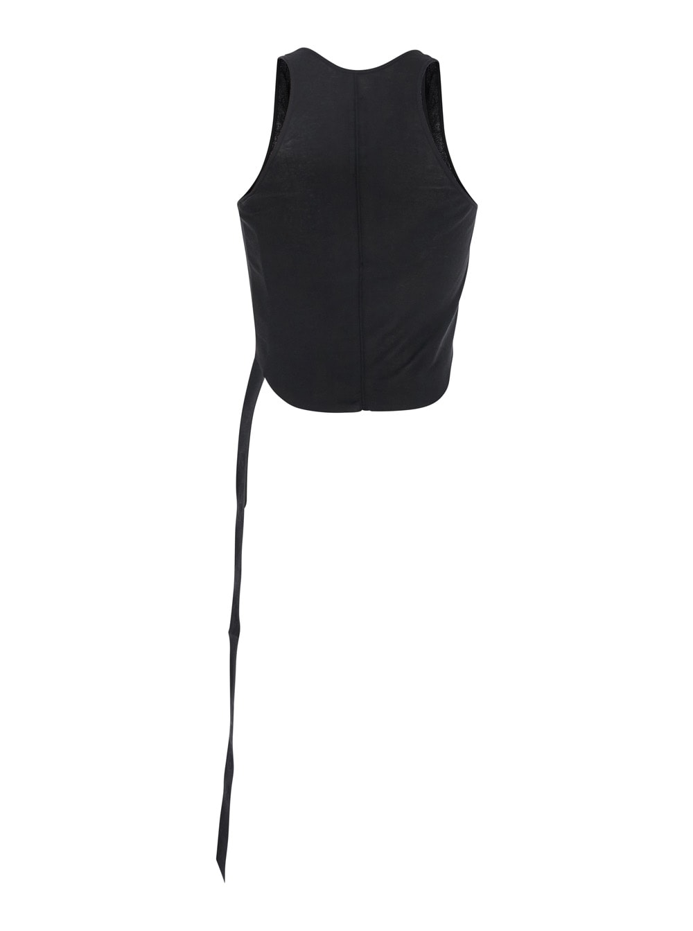 DRKSHDW BLACK RACERBACK TOP WITH OVERSIZE BAND IN COTTON MAN