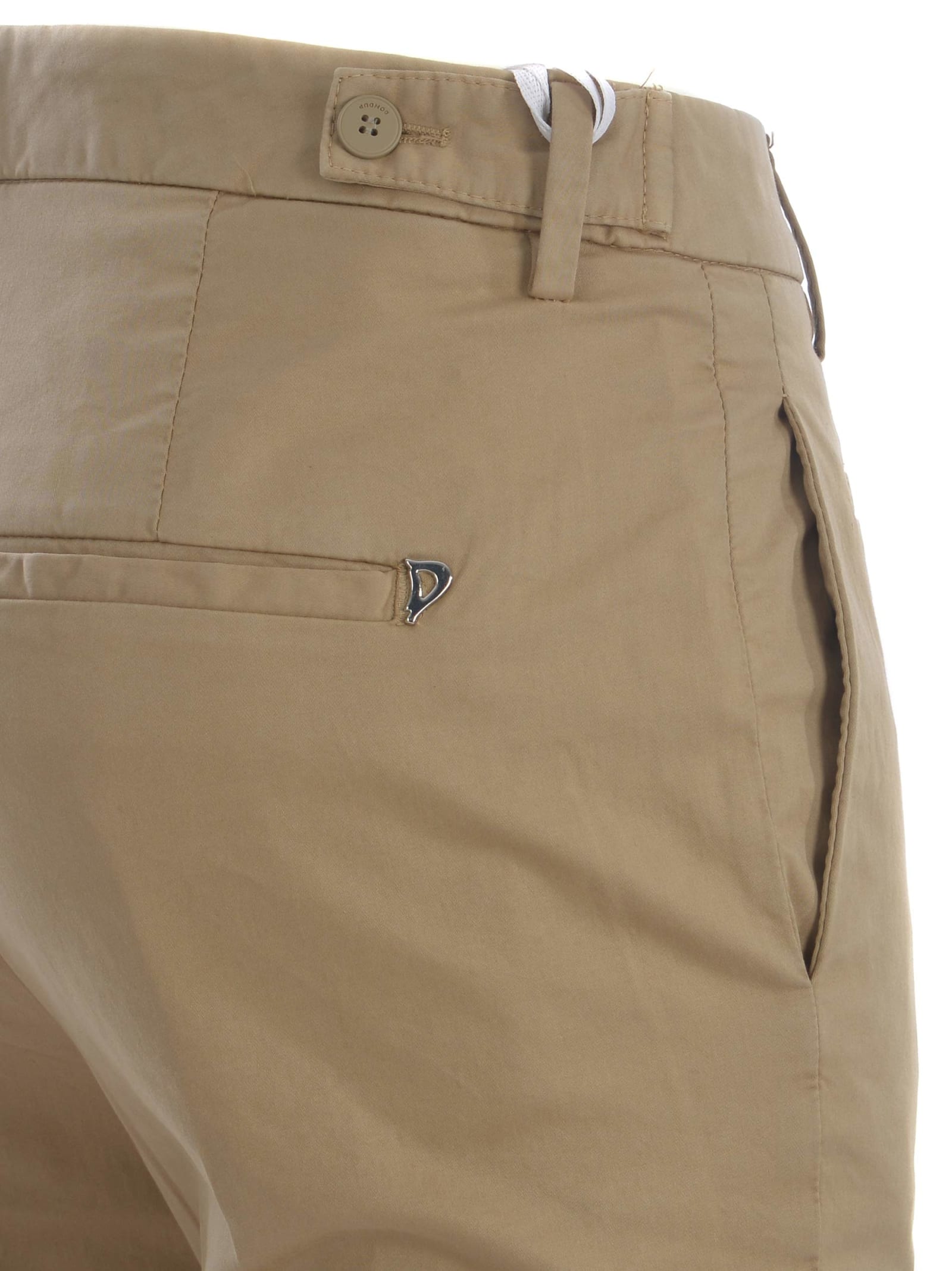 Shop Dondup Trousers  Ariel Trousers Made Of Cotton In Beige