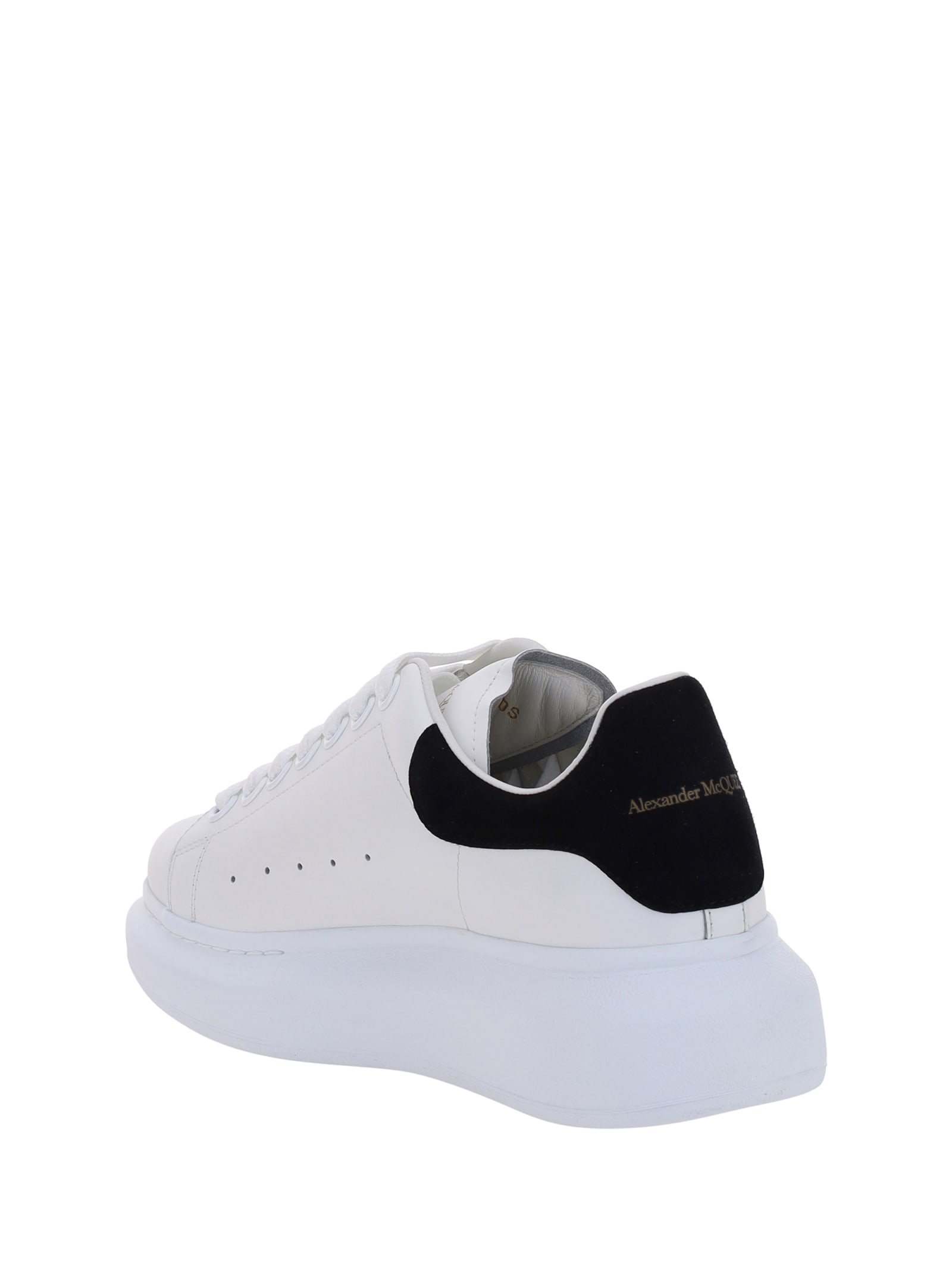 Alexander Mcqueen Oversize Sneakers In White And Beige Calf Leather In White