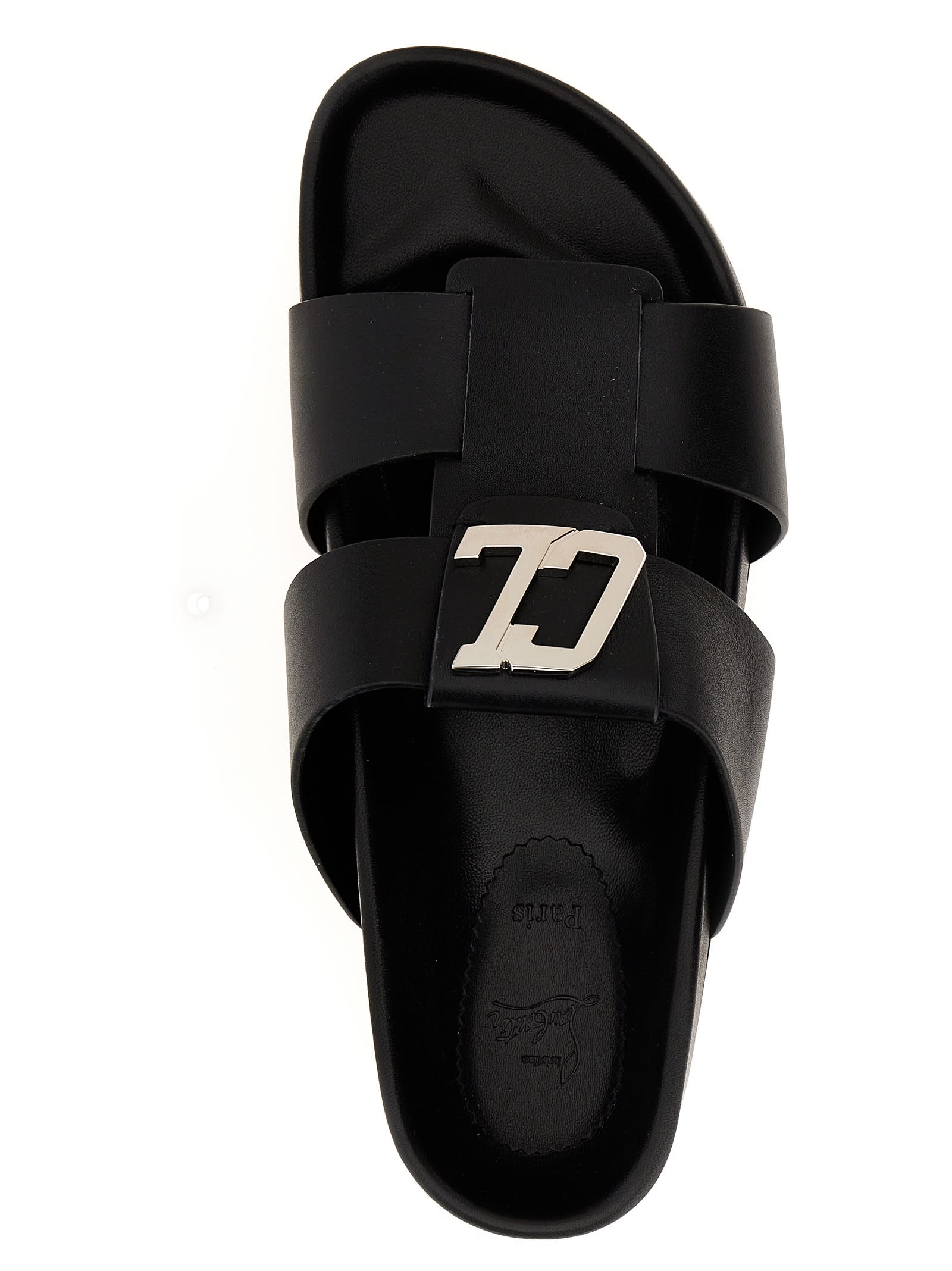 Shop Christian Louboutin Dhabubizz Sandals In Black
