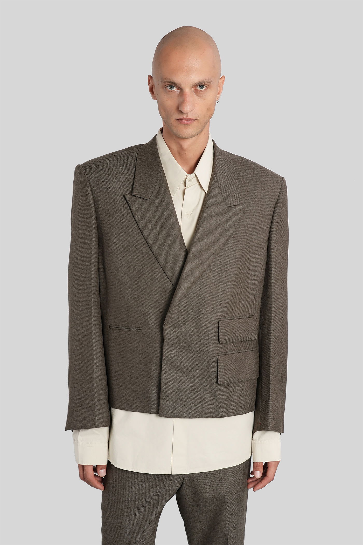 Entire Studios Book Blazer Blazer In Green Wool In Green