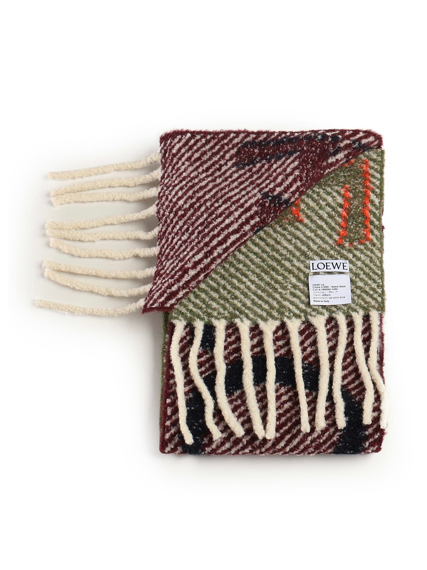 Loewe Wool And Alpaca Blend Scarf In Multi