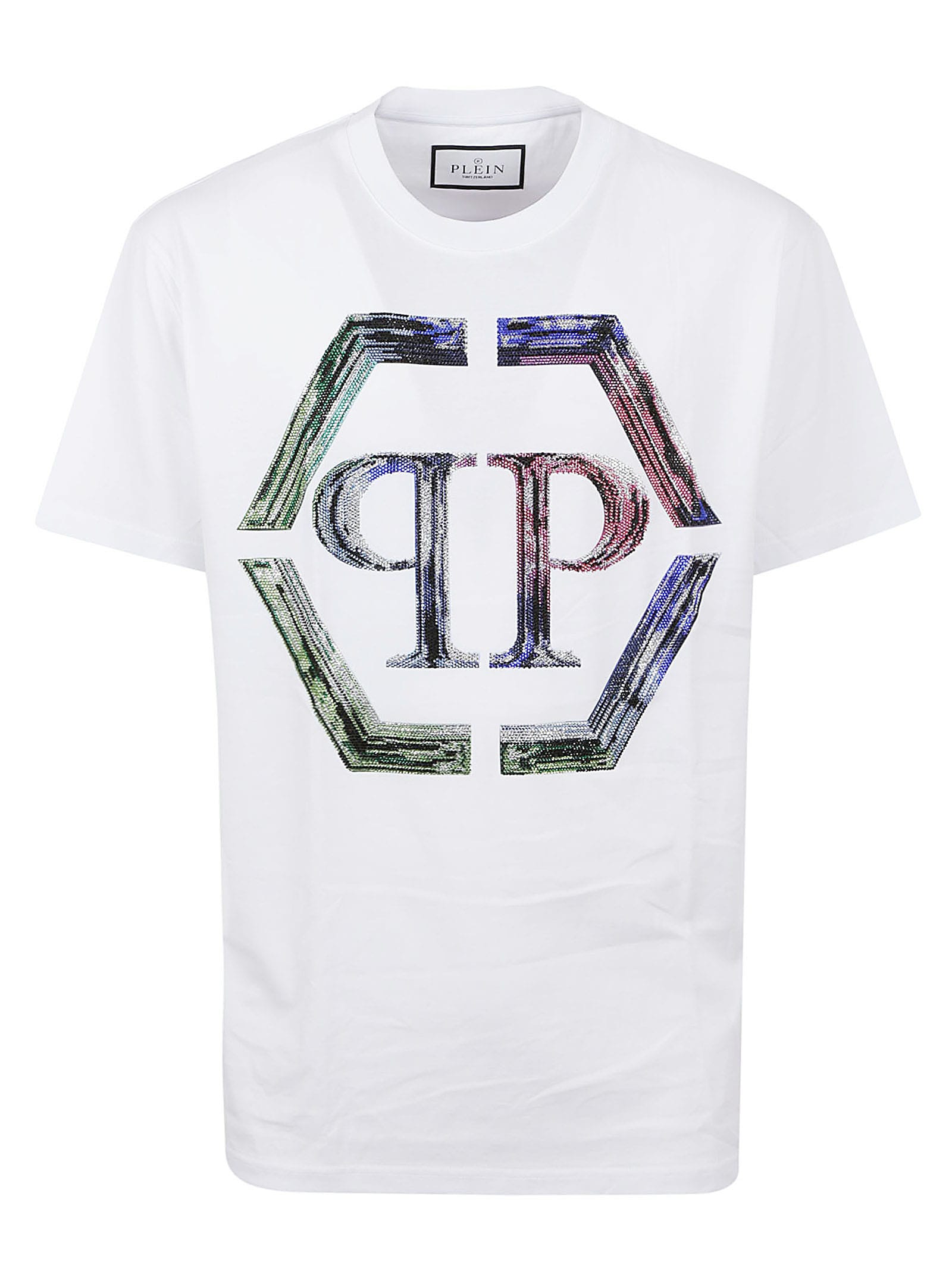 Philipp Plein T-shirt Round Neck Ss Pp Glass