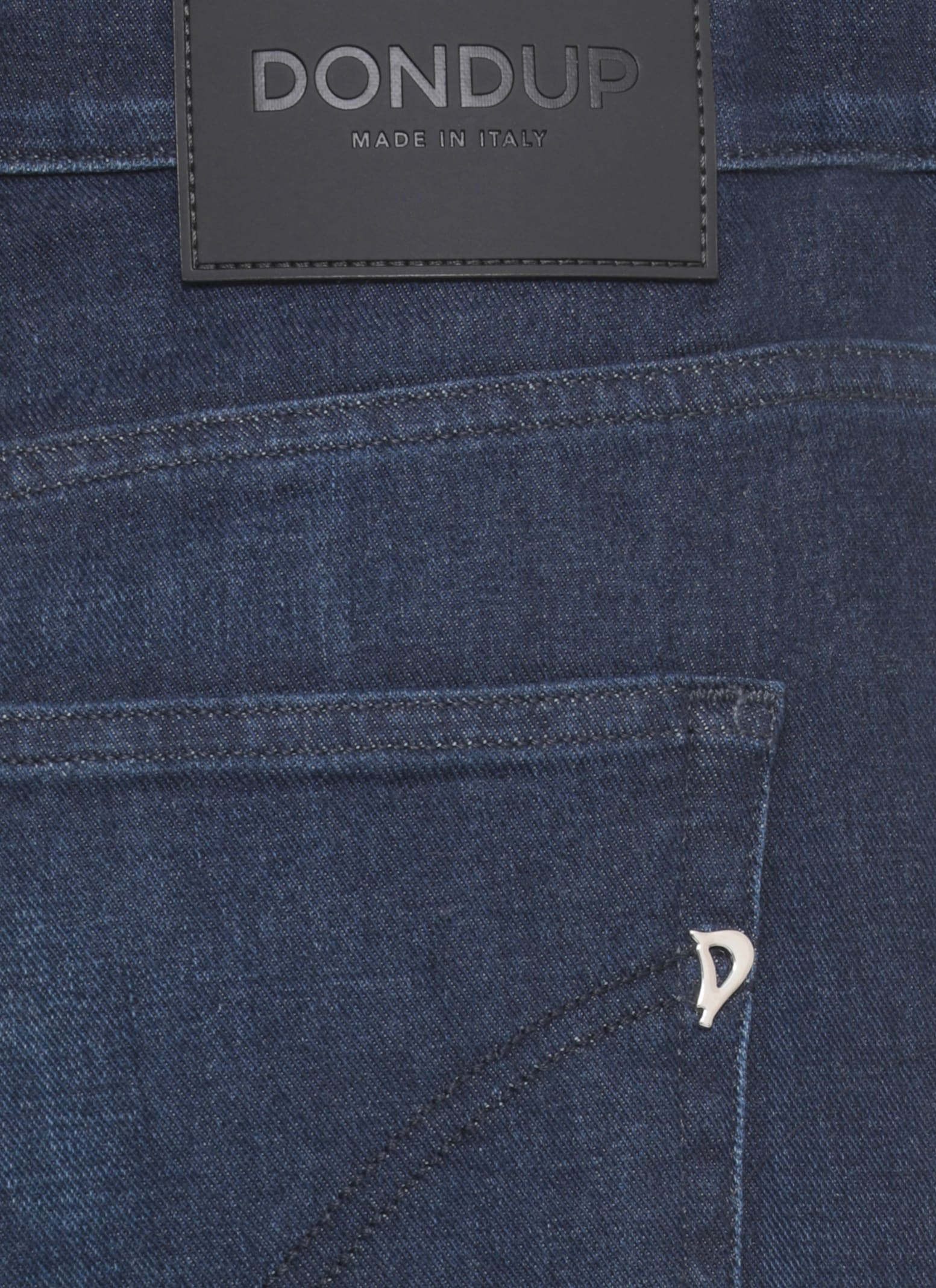 Dondup Straight Cut Five Pocket Denim Trousers In Blue