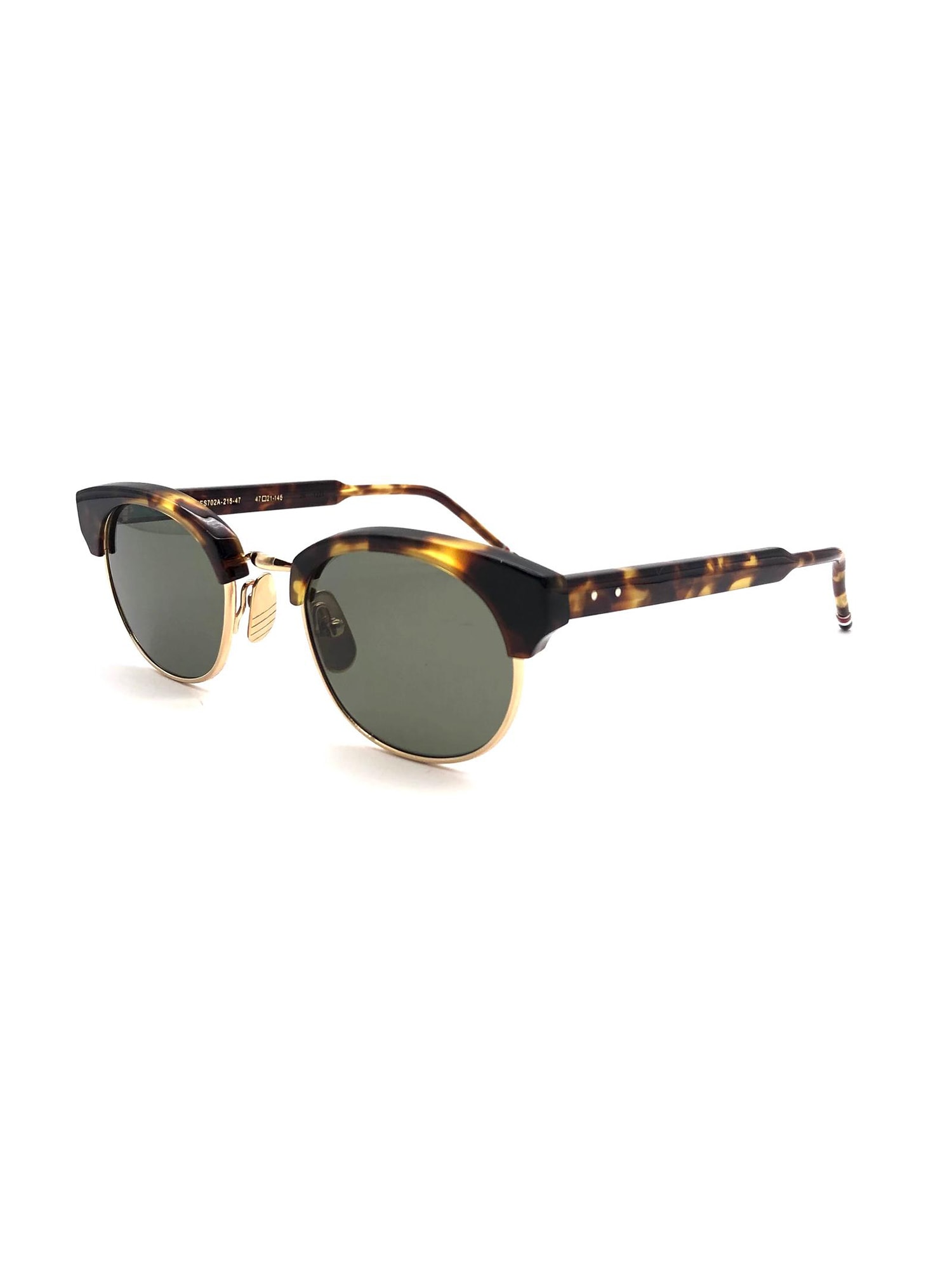 Shop Thom Browne Ues702a/g0003 Sunglasses In Med Brown