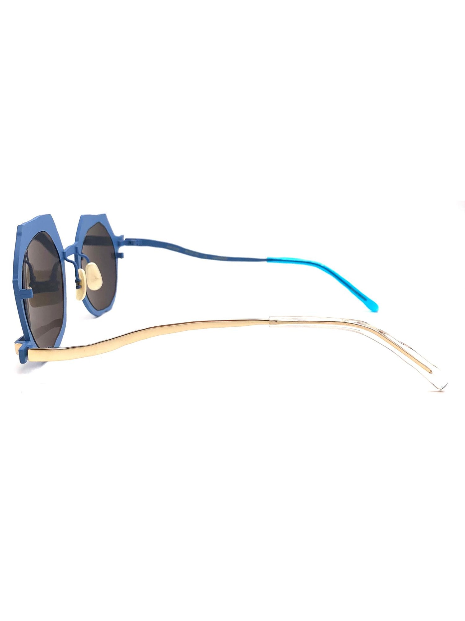 Masahiro Maruyama Mm/0089 No. 4 Sunglasses In Light Blue_gold