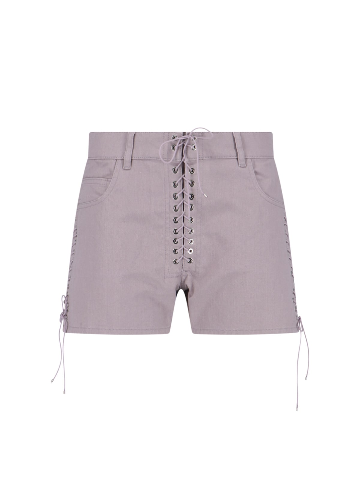 Shop Ludovic De Saint Sernin Parme Double Lace Up Shorts In Pink