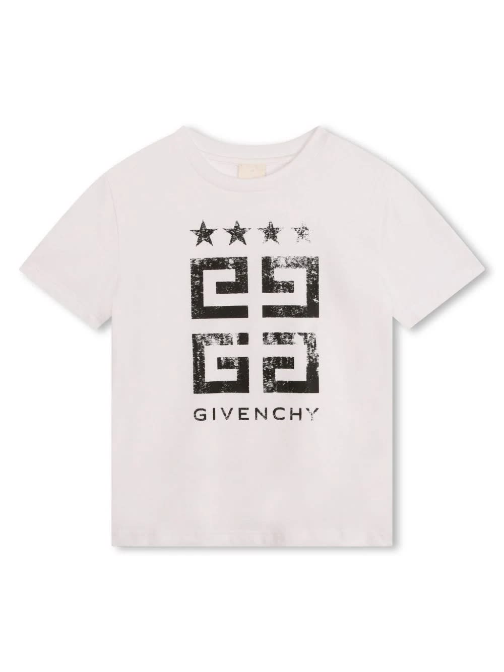 Shop Givenchy White T-shirt With Black  4g Print