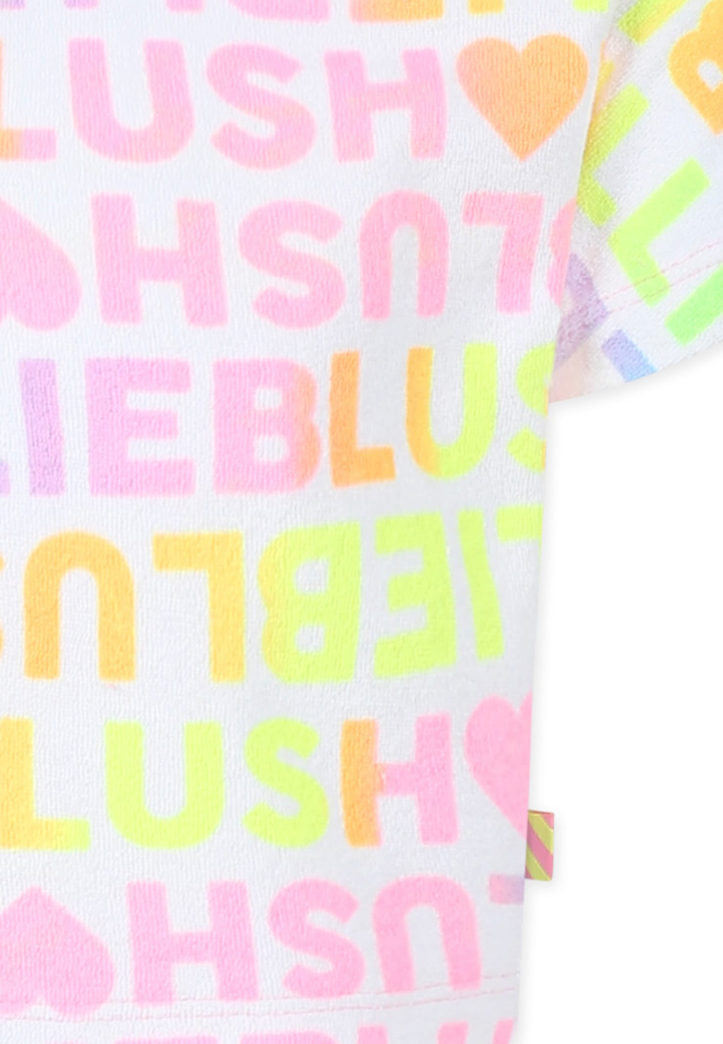 Billieblush White Crop T-shirt For Girl With Logo In White