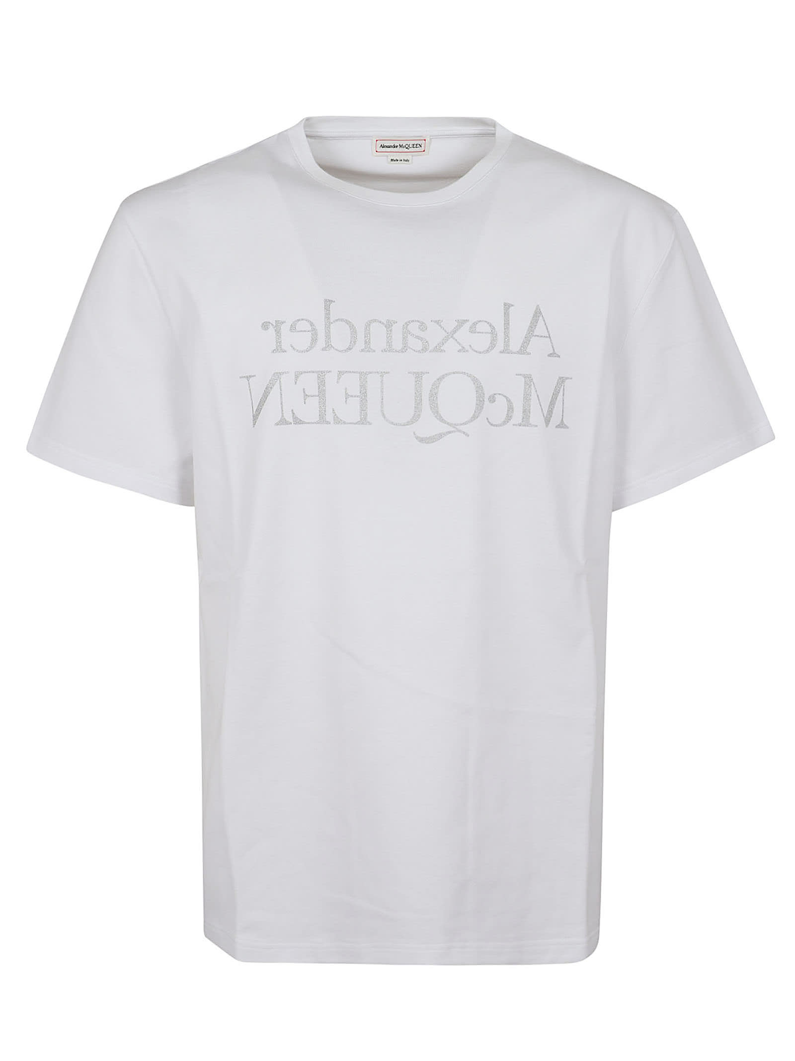 Shop Alexander Mcqueen T-shirt In White Silver