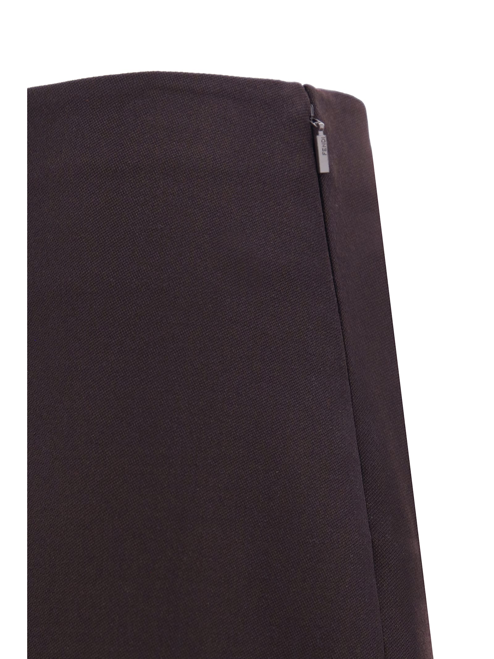 Shop Fendi Midi Skirt In Bordeaux