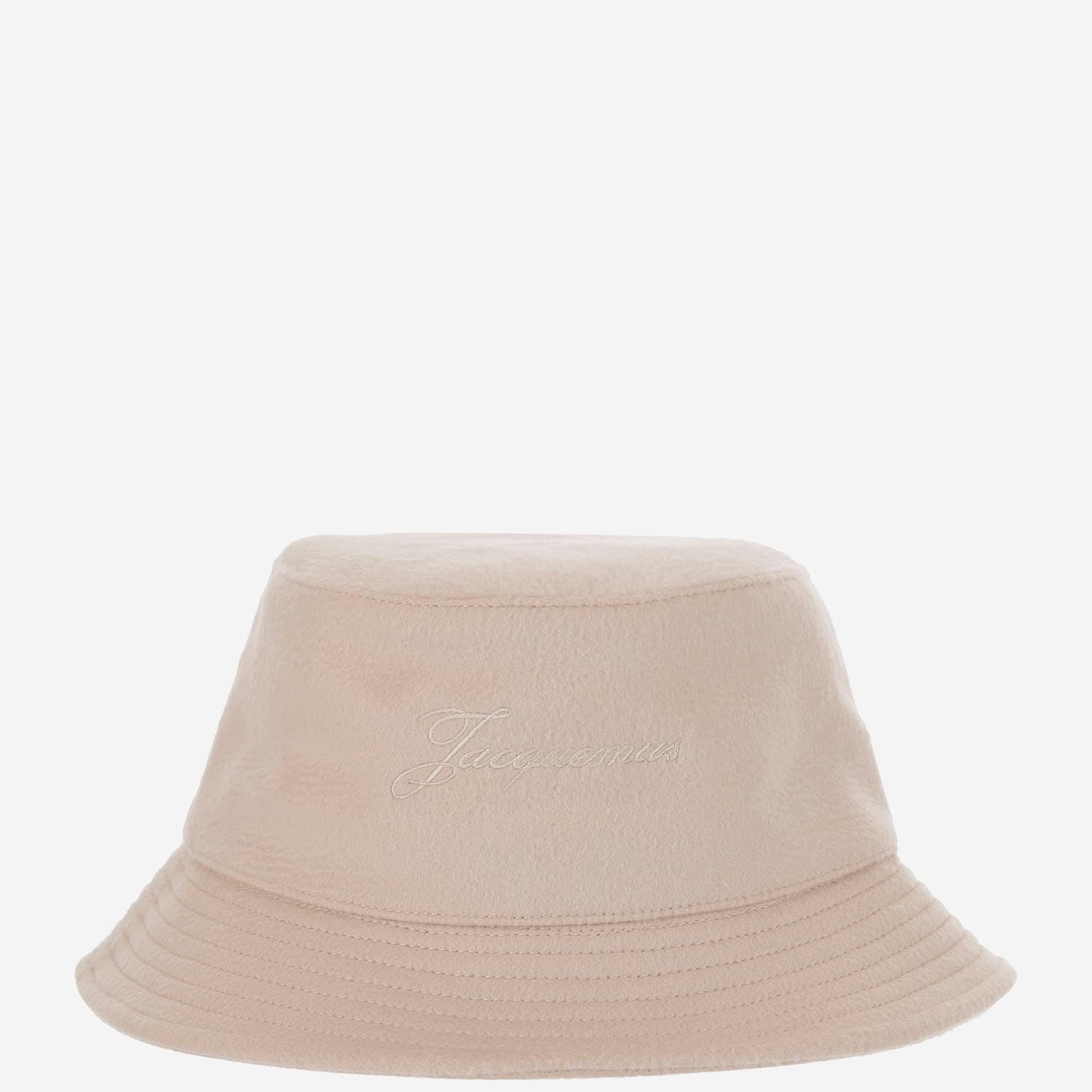 Jacquemus Embroidered Logo Bucket Hat In Nude