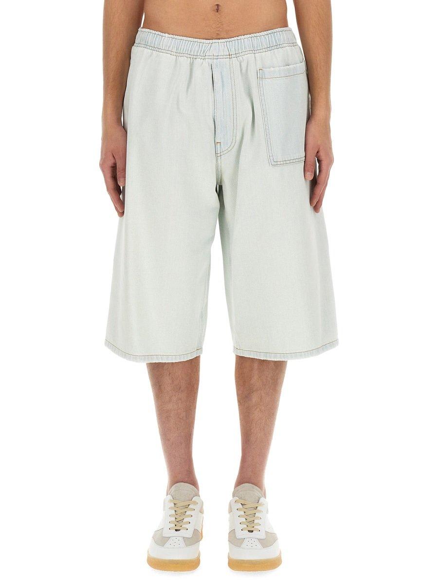 Oversized Denim Bermuda Shorts