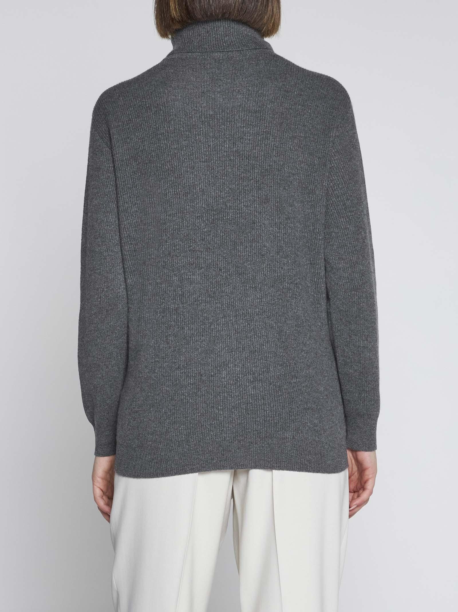 Shop Brunello Cucinelli Turtleneck In Piombo