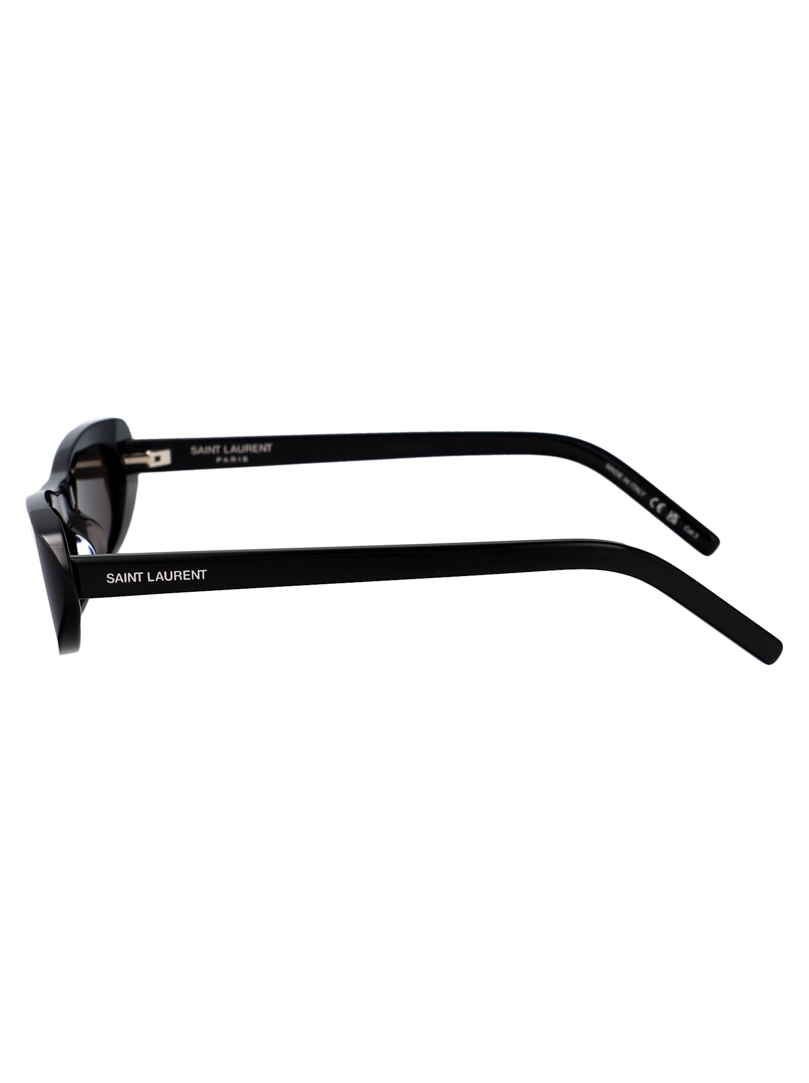 Saint Laurent Sl 557 Elongated Cat-eye Sunglasses In Black