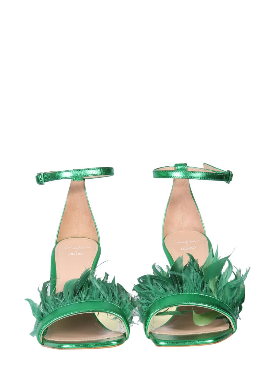 Shop Liu •jo Camelia Sandals In Green