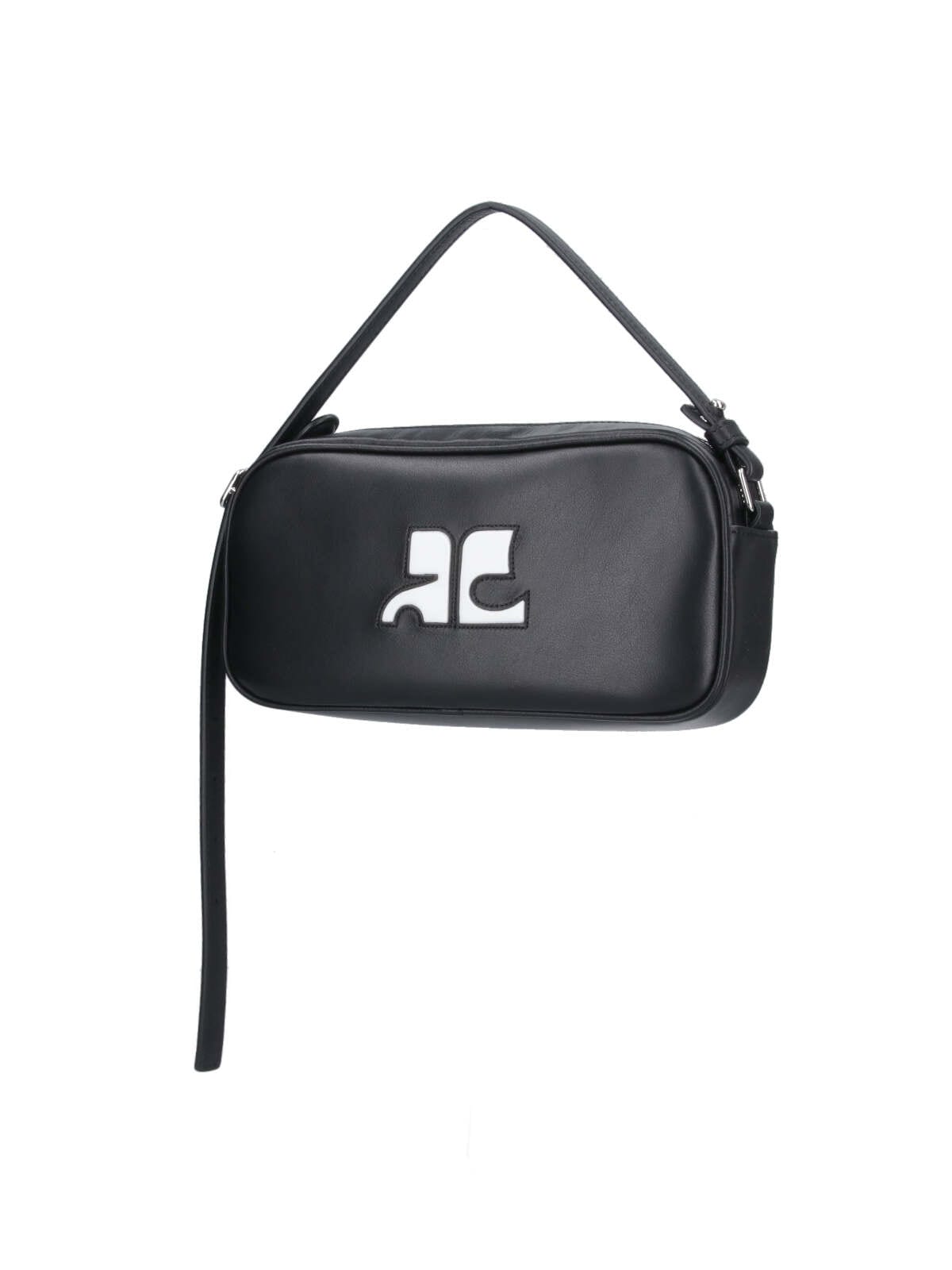 Shop Courrèges Reedition Baguette Shoulder Bag In Black