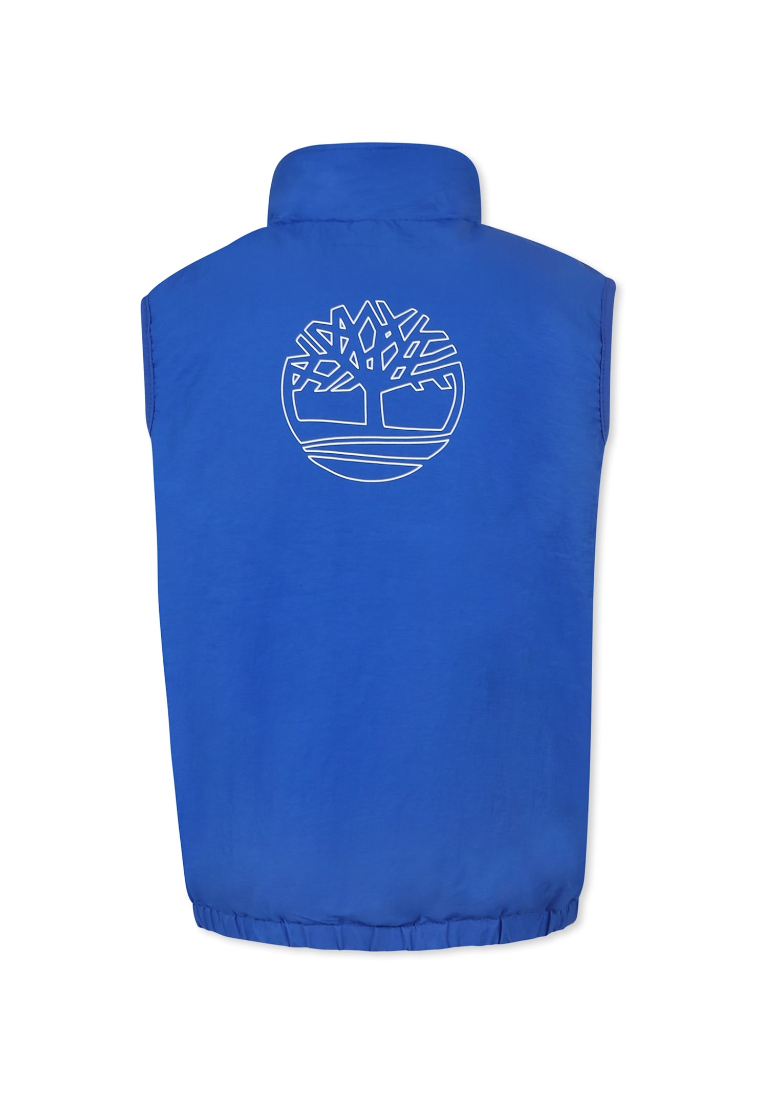 Timberland Light Blue Gilet For Boy With Tree In Light Blue