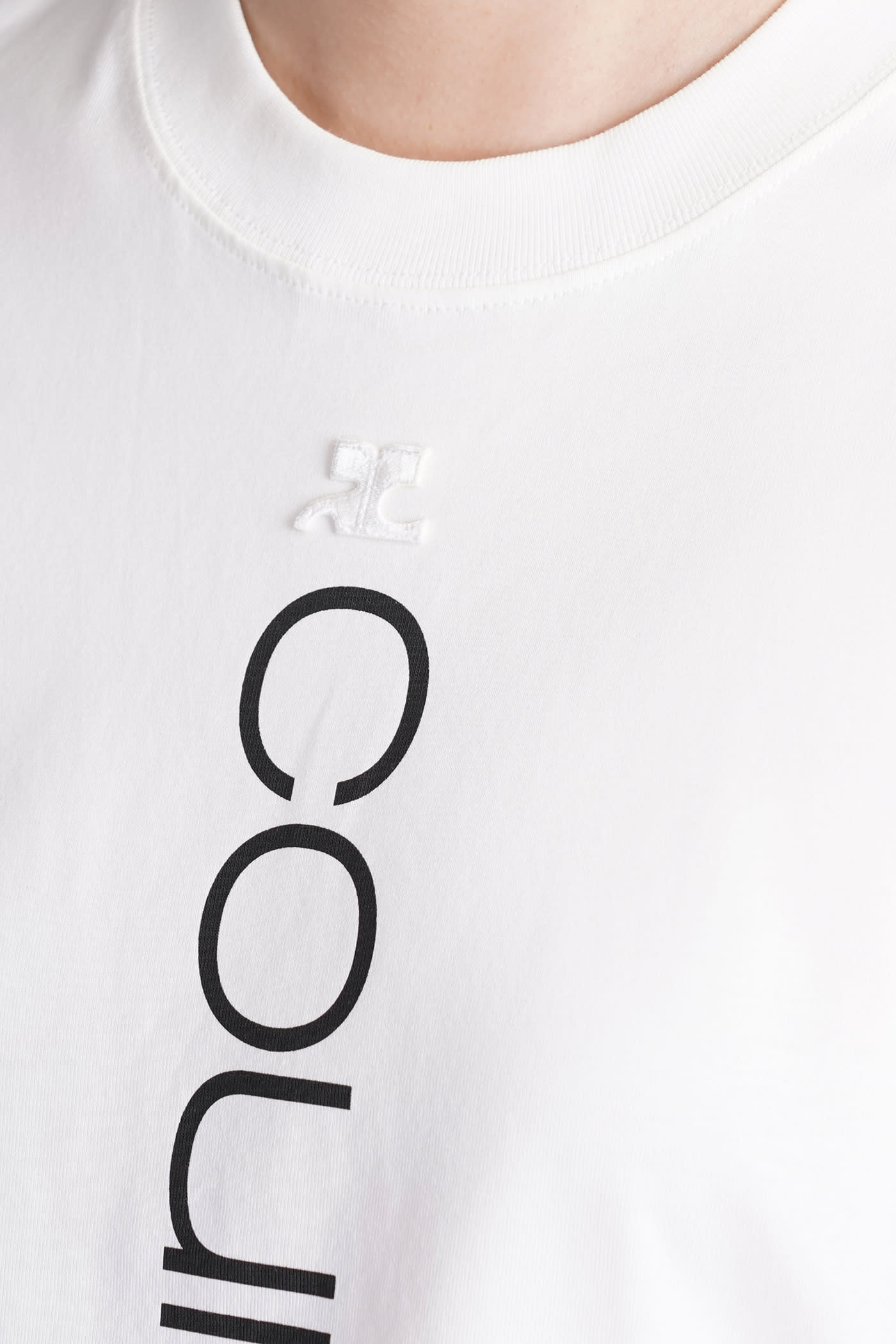 Courrèges Ac Straight Printed T-shirt In Heritage White