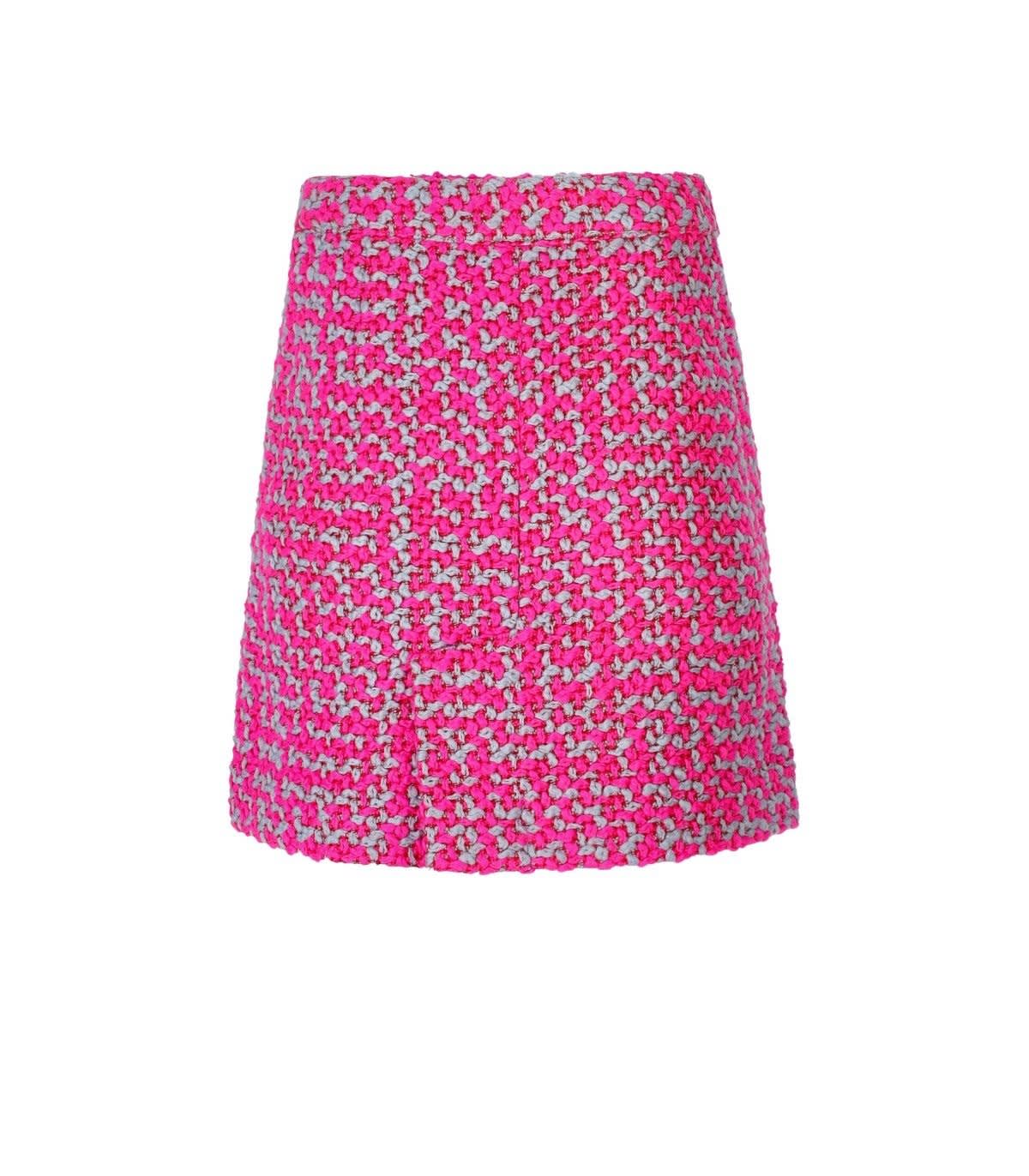 Shop Essentiel Antwerp Wool-blend Tweed Mini Skirt In Pink