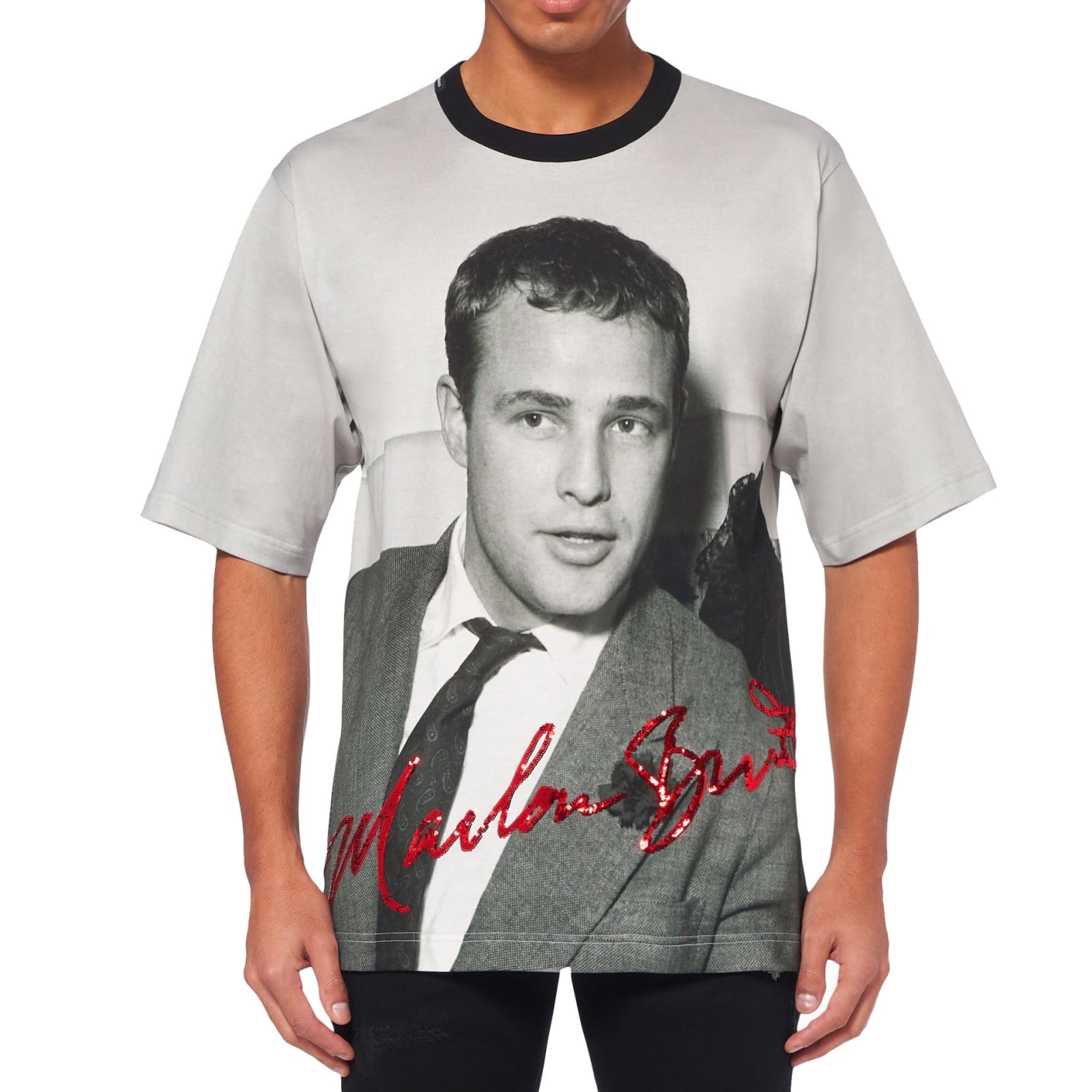 Shop Dolce & Gabbana Marlon Brando T-shirt In Black