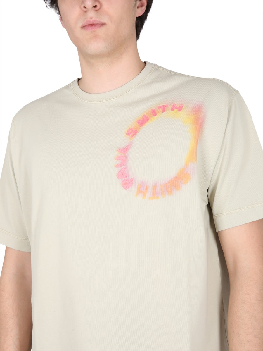 Shop Paul Smith Crewneck T-shirt In Parc