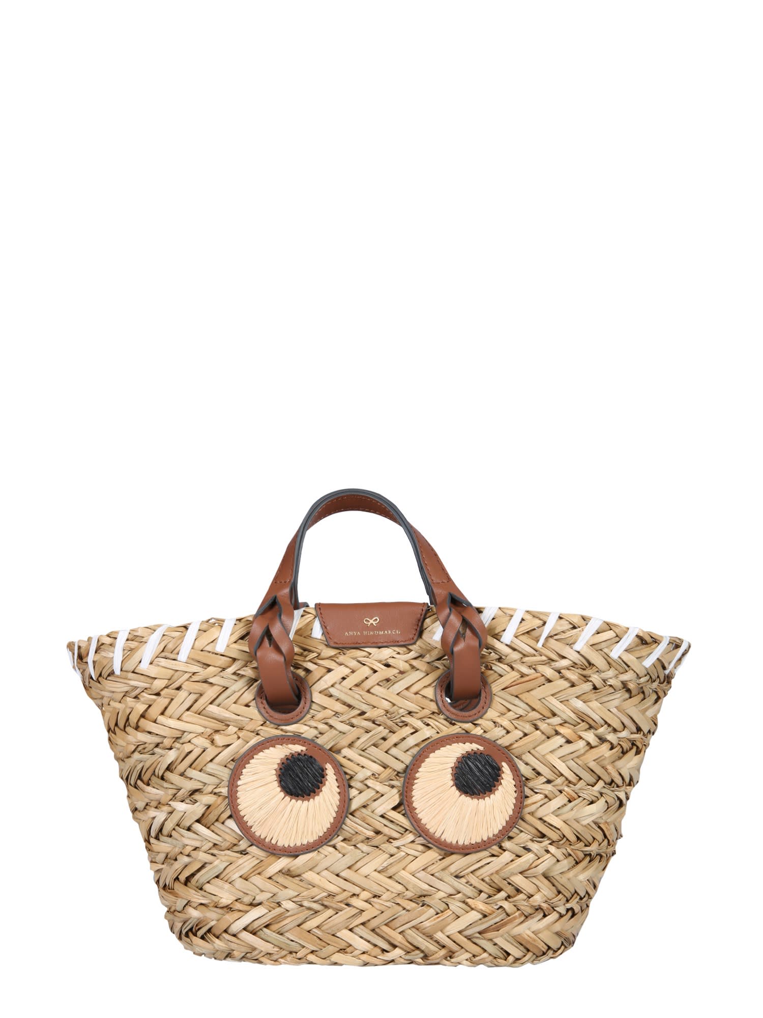 Shop Anya Hindmarch Eyes Small Bucket Bag In Natural