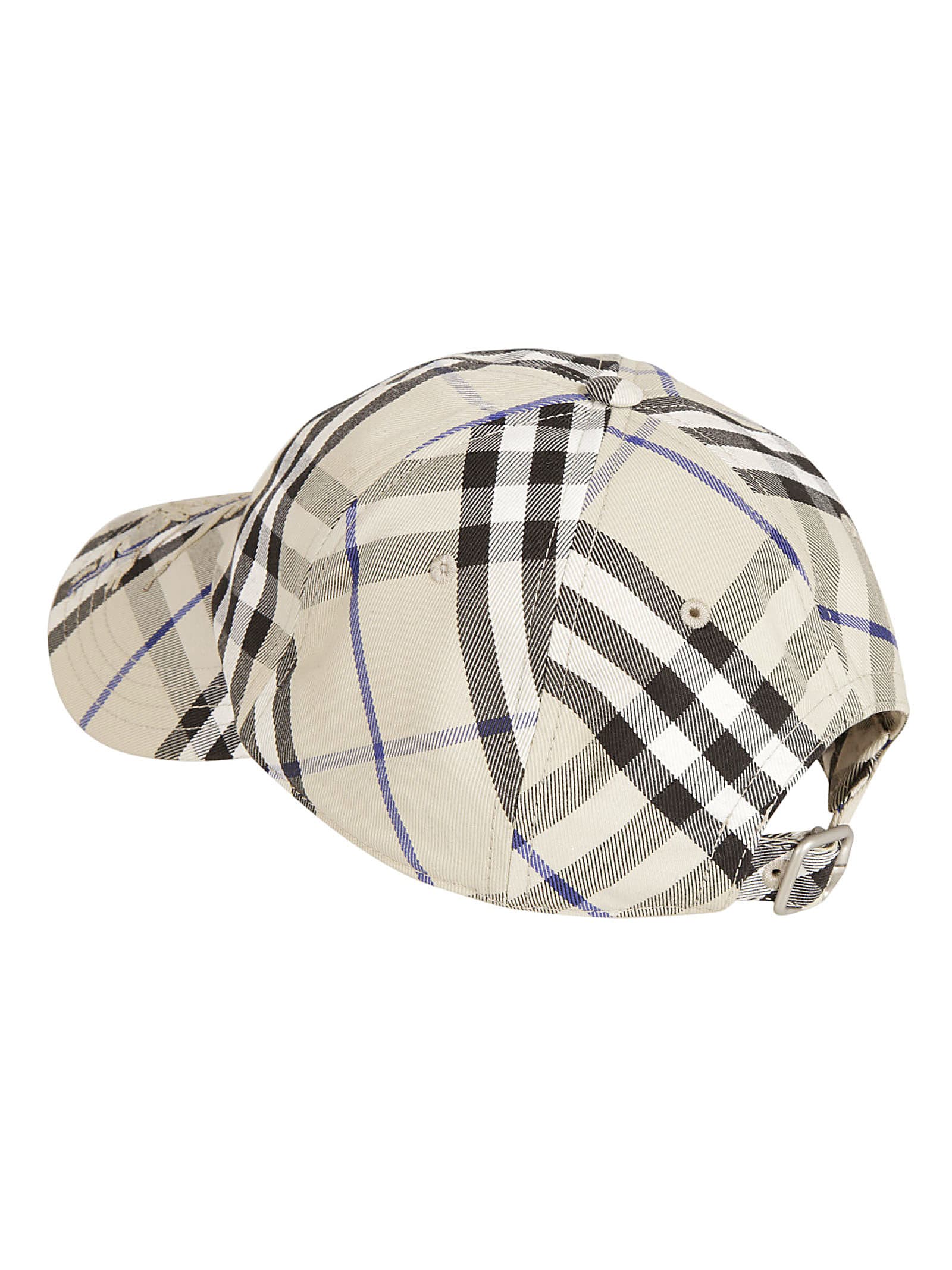 Shop Burberry Bias Check Baseball Cap In Lichen