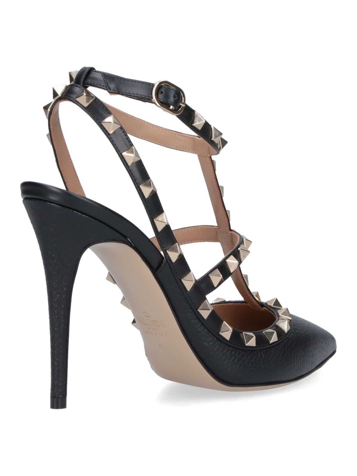 Valentino Rockstud 100 Slingback Pumps In Black