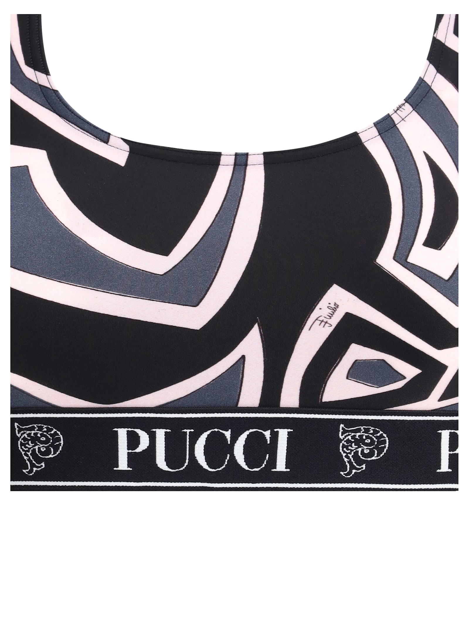 Pucci Sports Bra In Lycra In Multi
