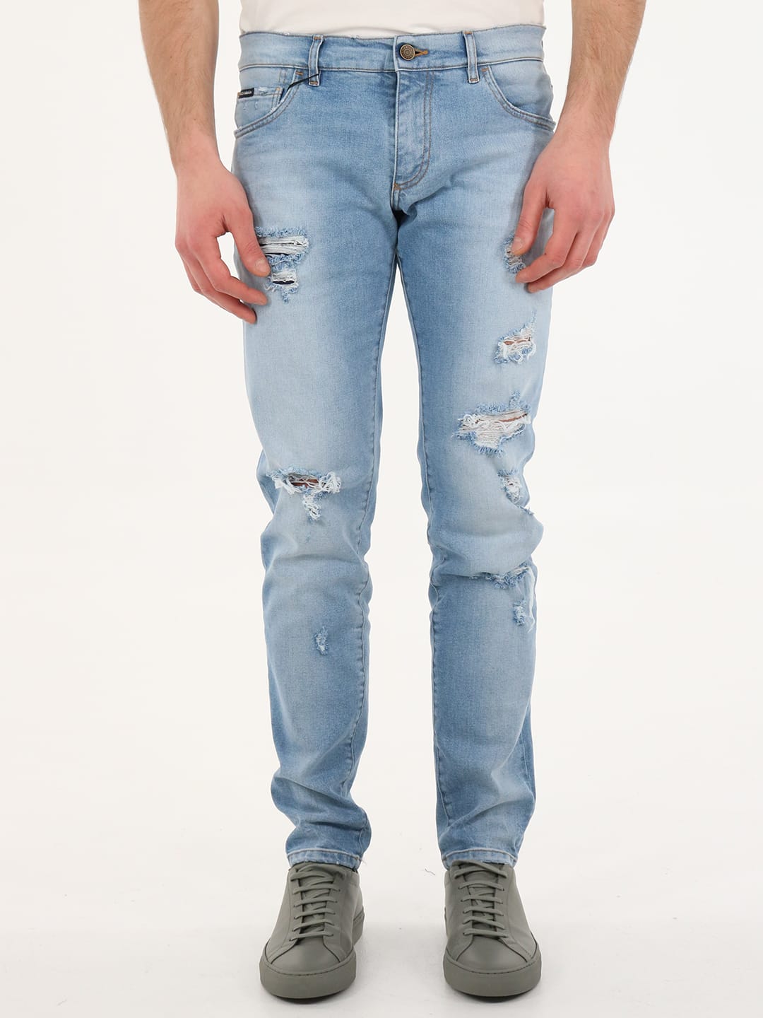 Dolce & Gabbana Skinny Jeans With Rips
