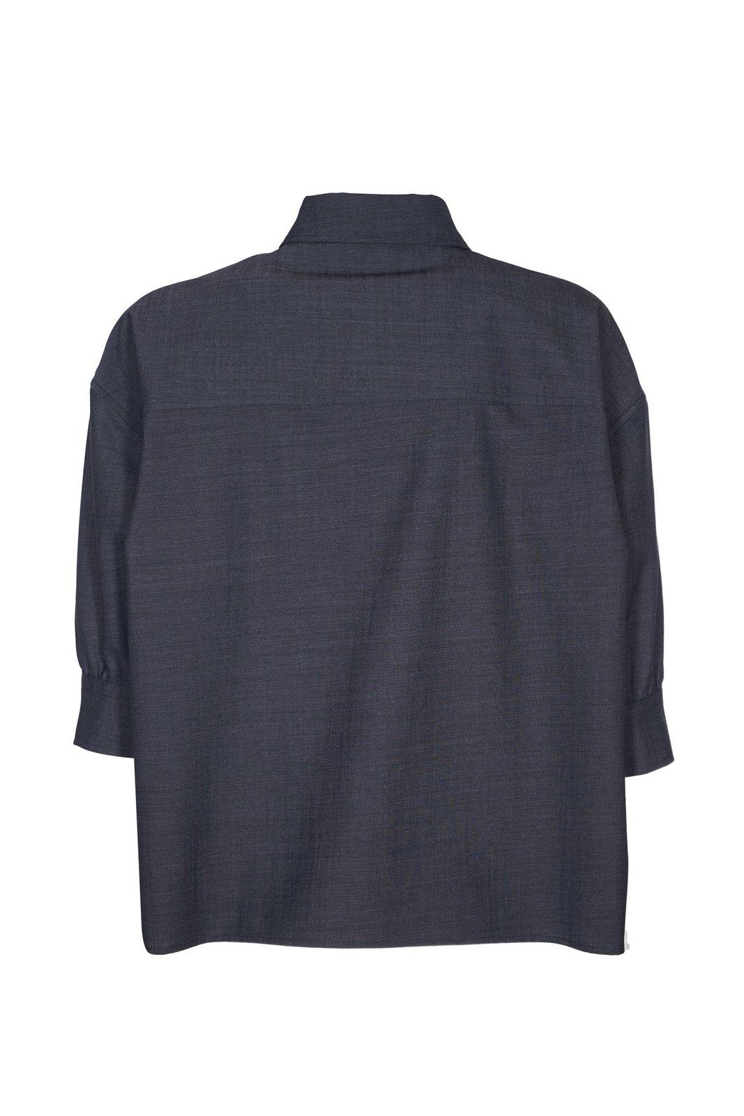 Shop Philosophy Di Lorenzo Serafini Straight Hem Puff-sleeved Shirt