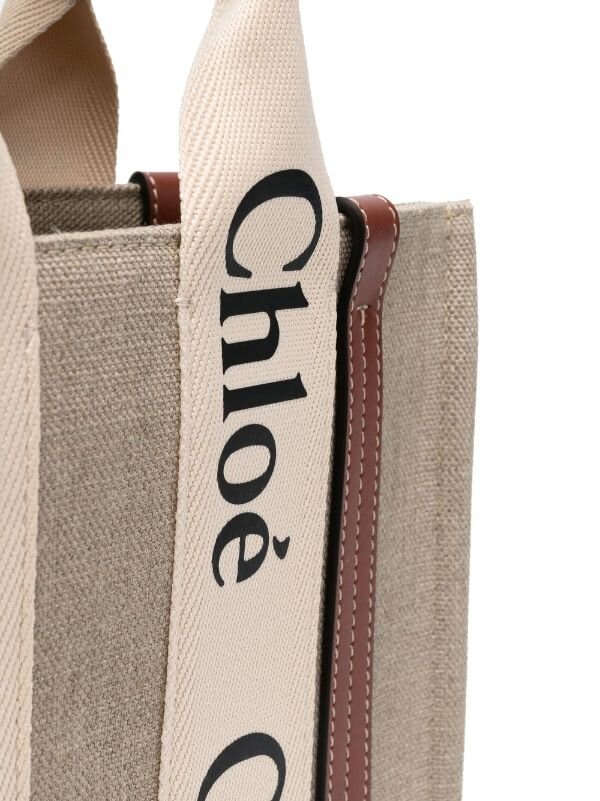 Shop Chloé Woody In U White Brown