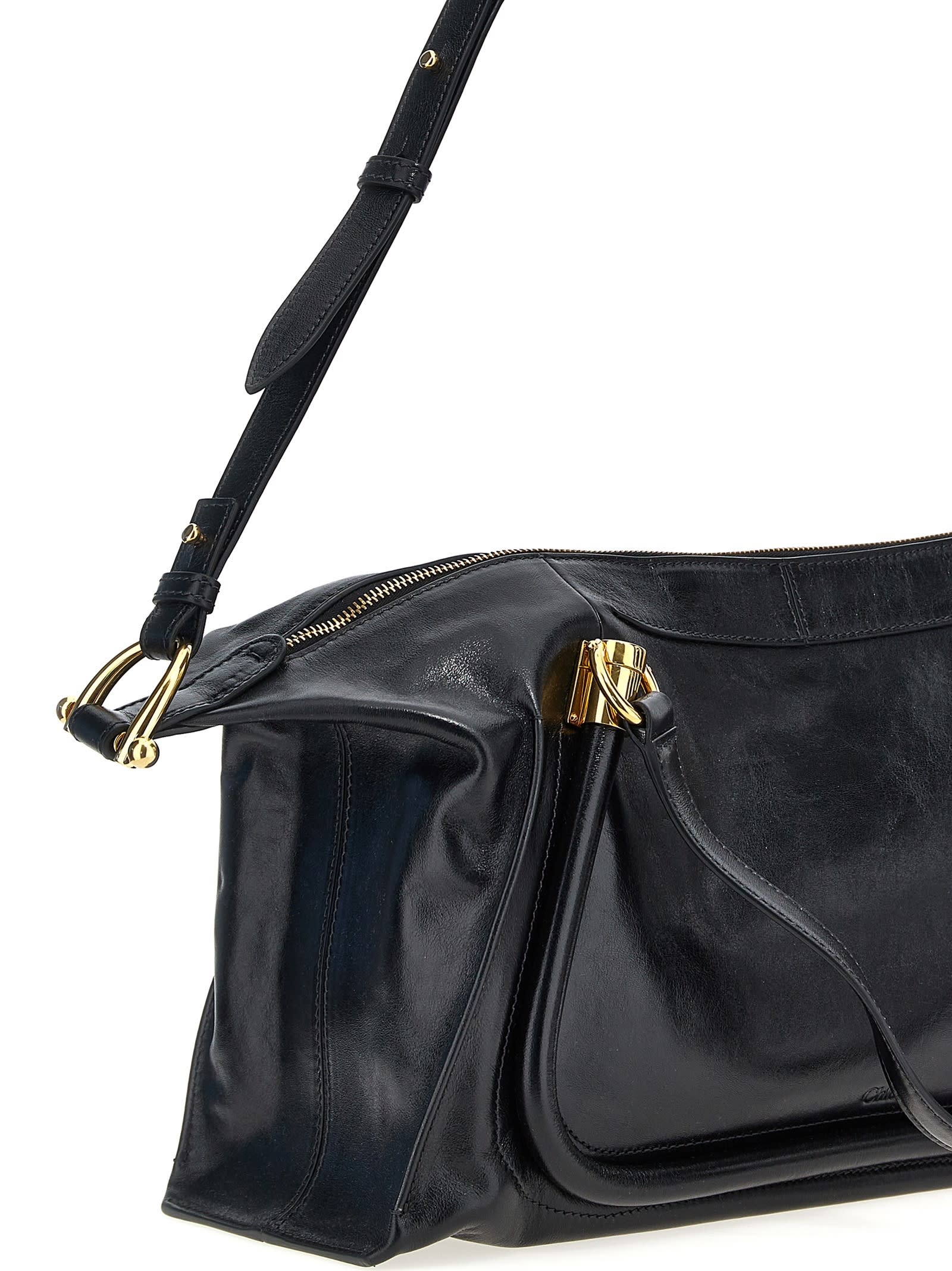 Shop Chloé Paraty 24 Handbag In Black