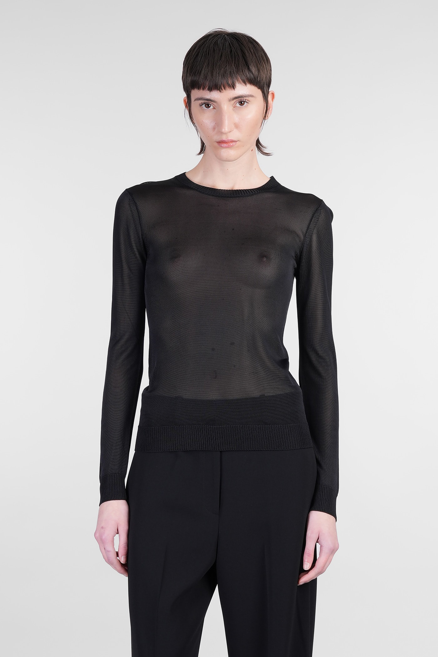 T-shirt In Black Viscose