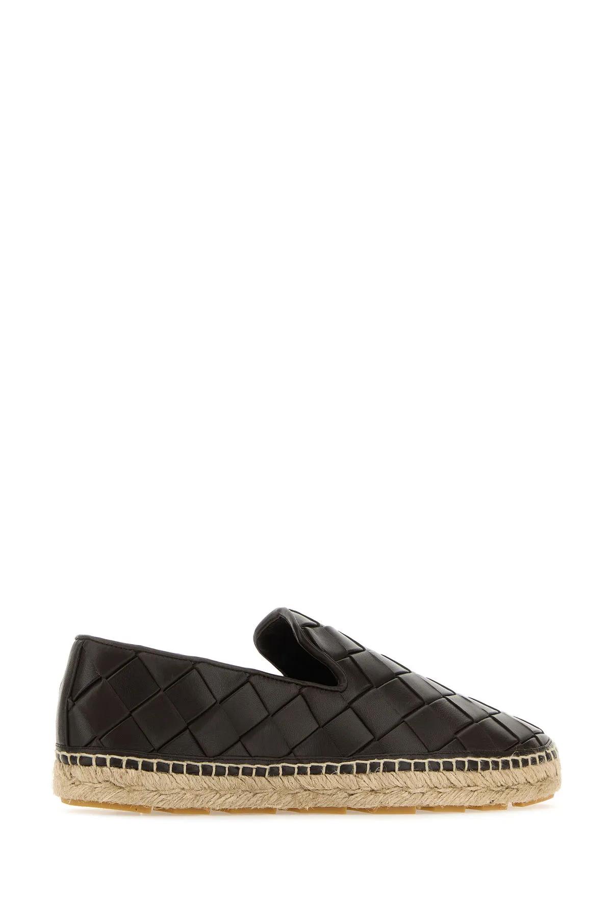 Shop Bottega Veneta Chocolate Leather Jack Espadrillas In Brown